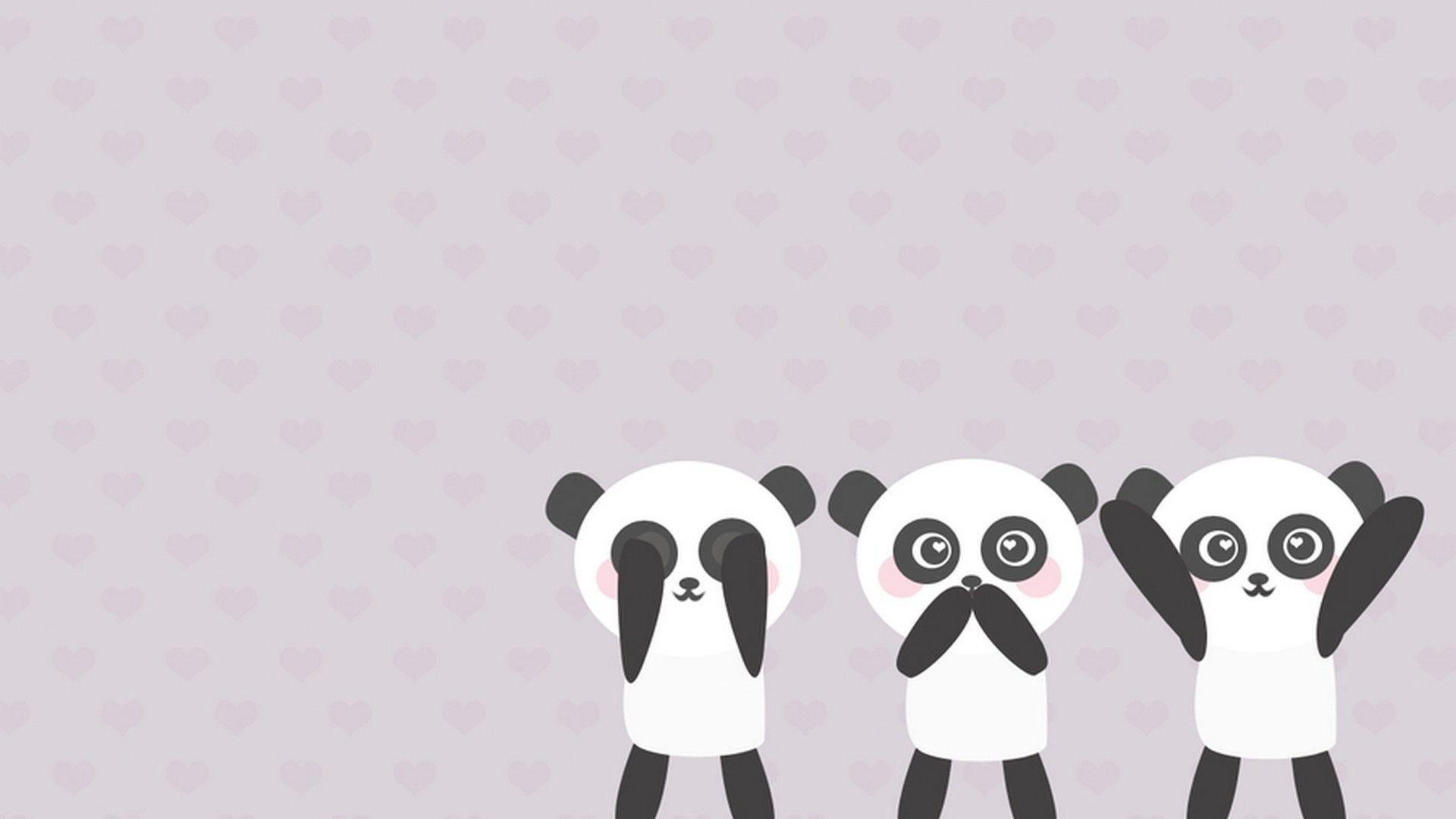 1920x1080 Cute Panda Wallpaper Cartoon Wallpaper For Desktop HD