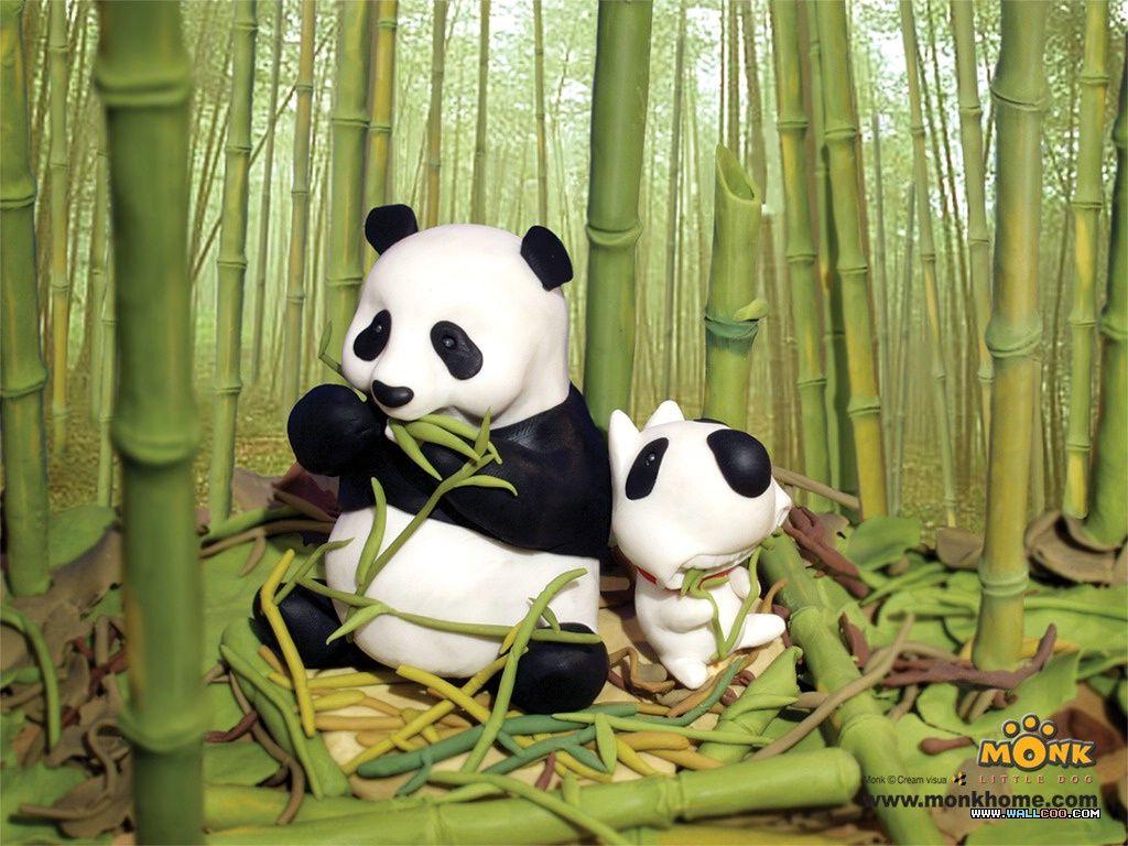 1024x768 Animated Panda Wallpaper