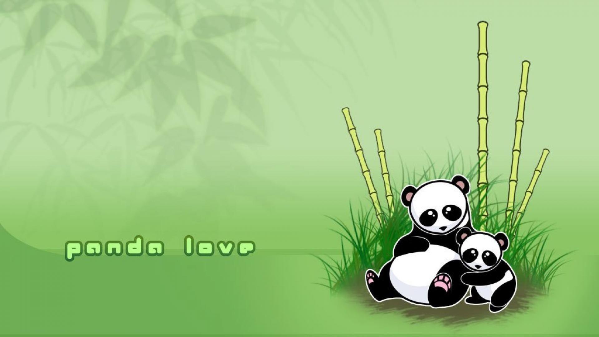 1920x1080 gấu trúc tình yêu.  gấu trúc