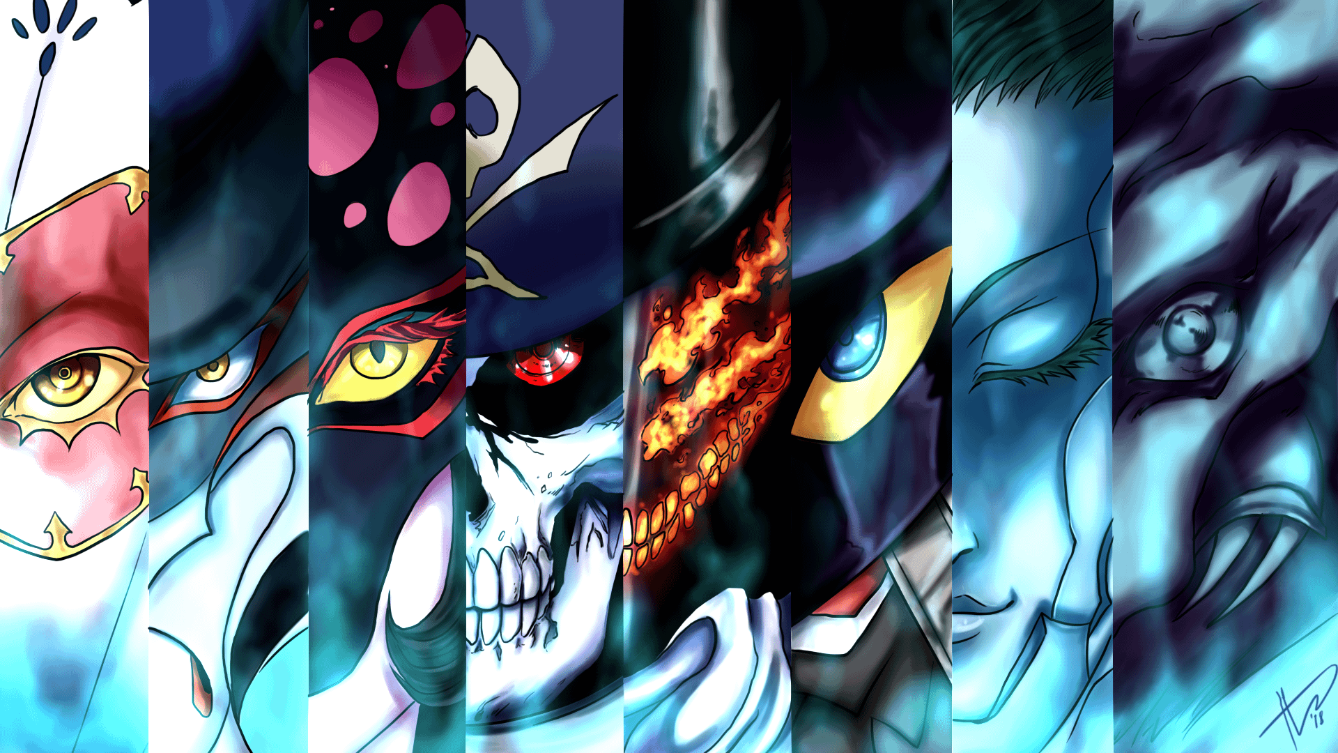 1920x1080 I redrew a scene from the anime op to use as a wallpaper, thought I'd share it!