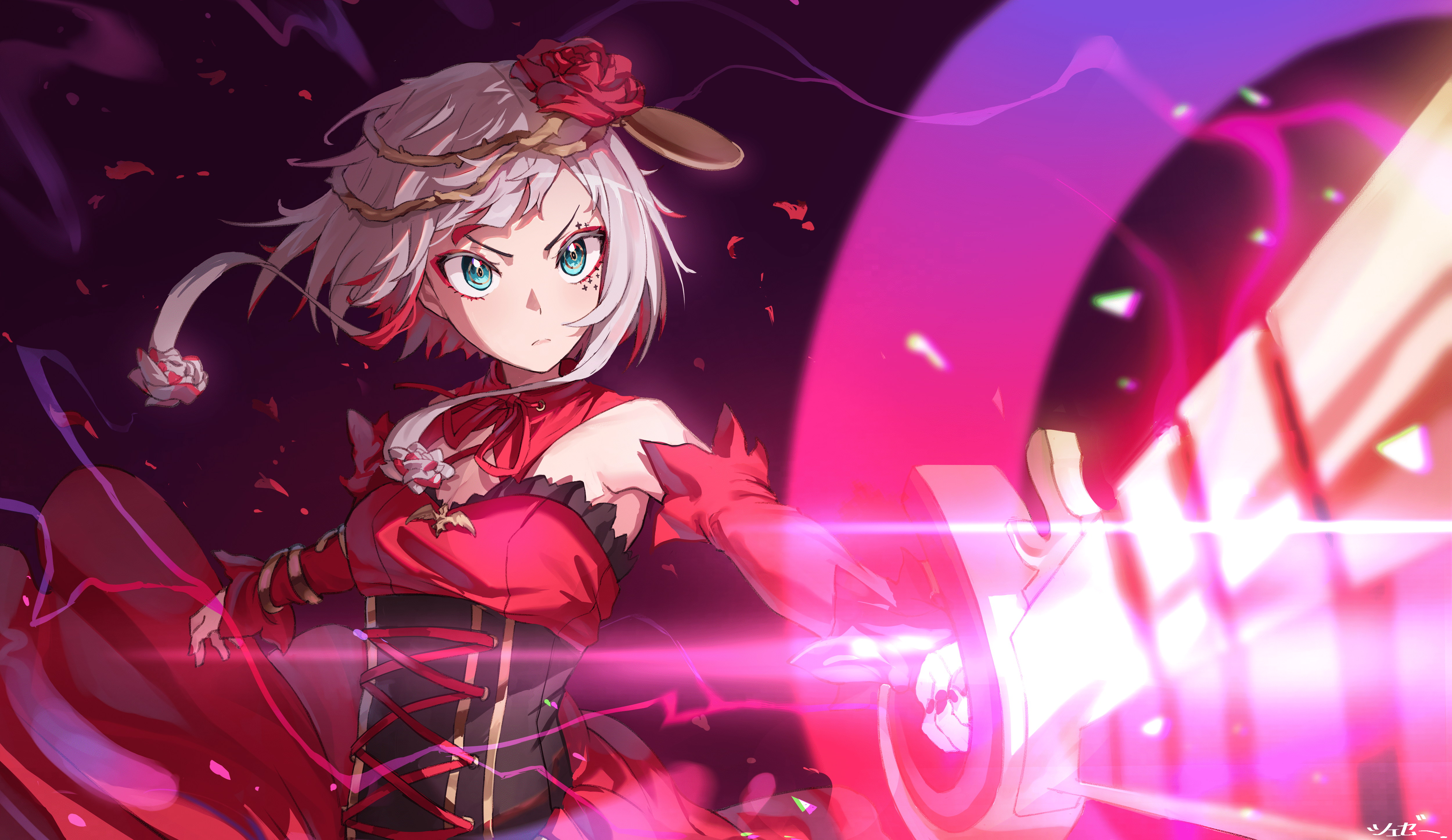 5000x2894 Takt Op. Destiny: Stunning 4K Anime Wallpaper of Destiny's Fiery Resolvex2894