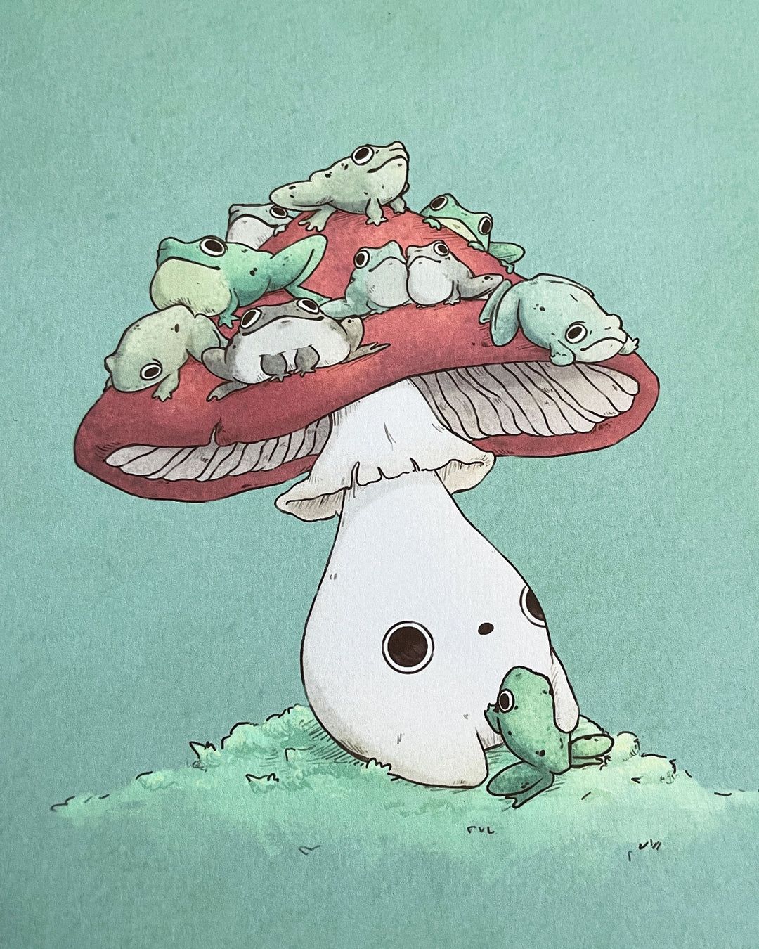 1080x1350 Mushling and Froggy Friends Print