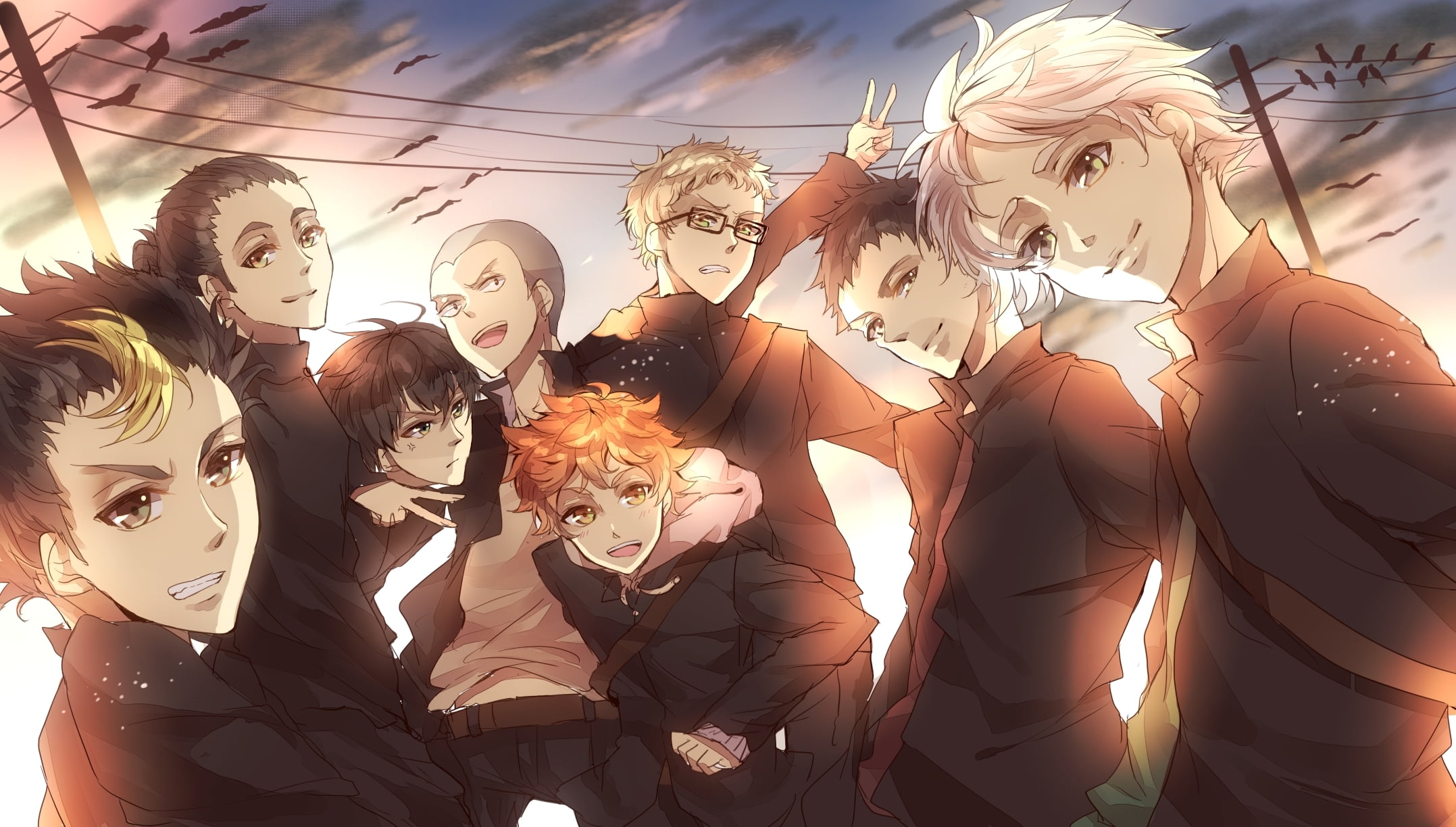 2155x1224 Haikyuu poster HD wallpaper