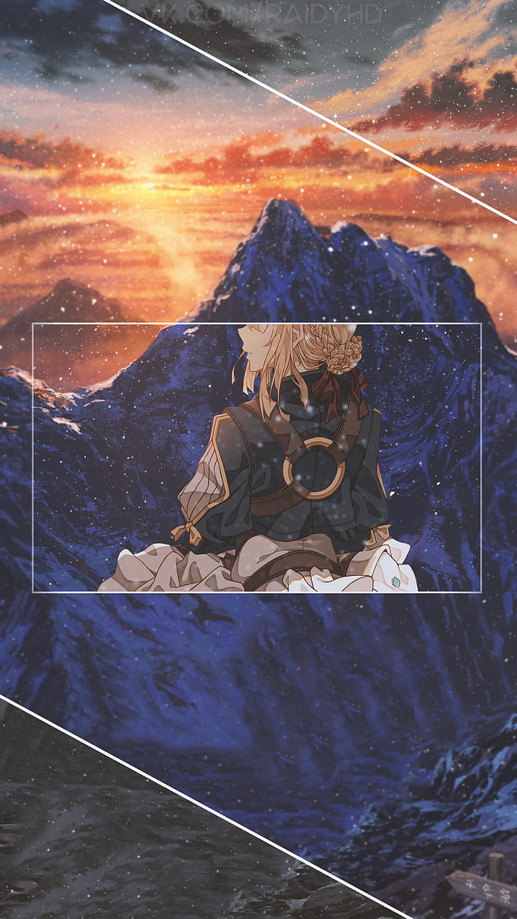 728x1294 HD Wallpaper: Anime, Anime Girls, Picture In Picture, Violet Evergarden
