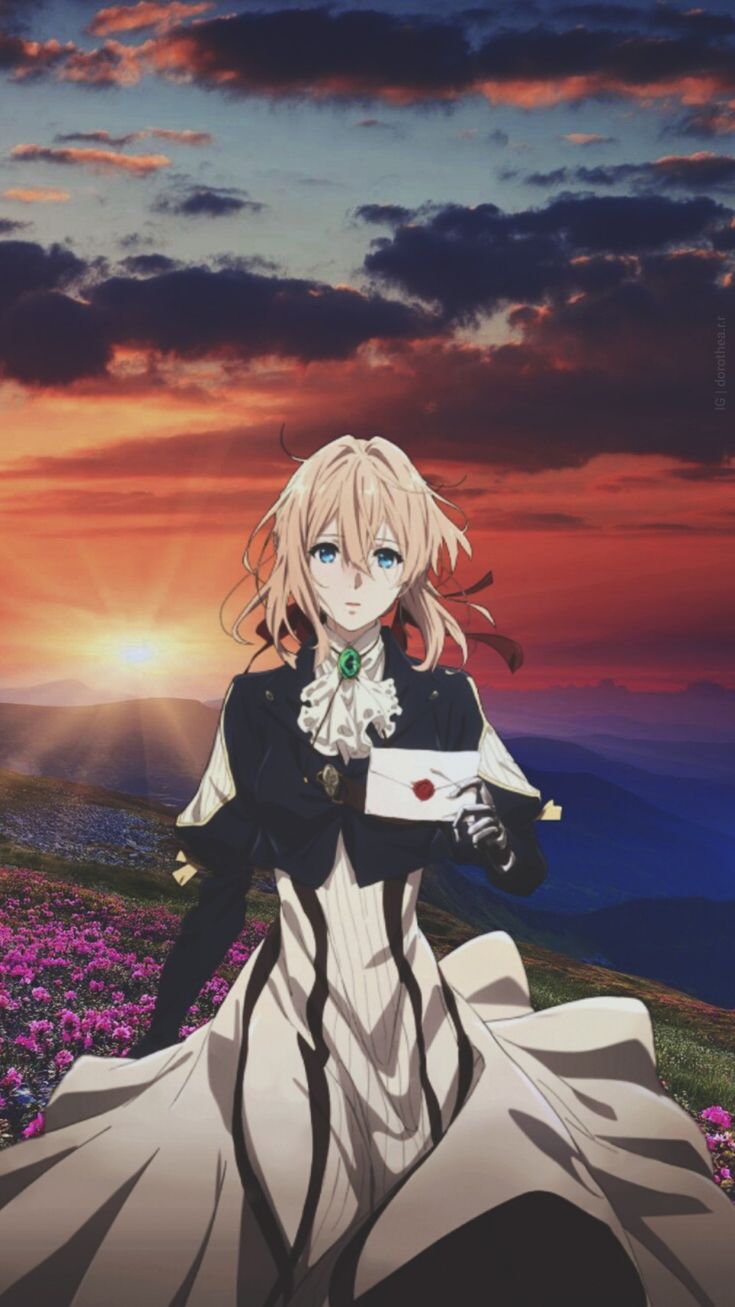 735x1307 Violet Evergarden Wallpaper