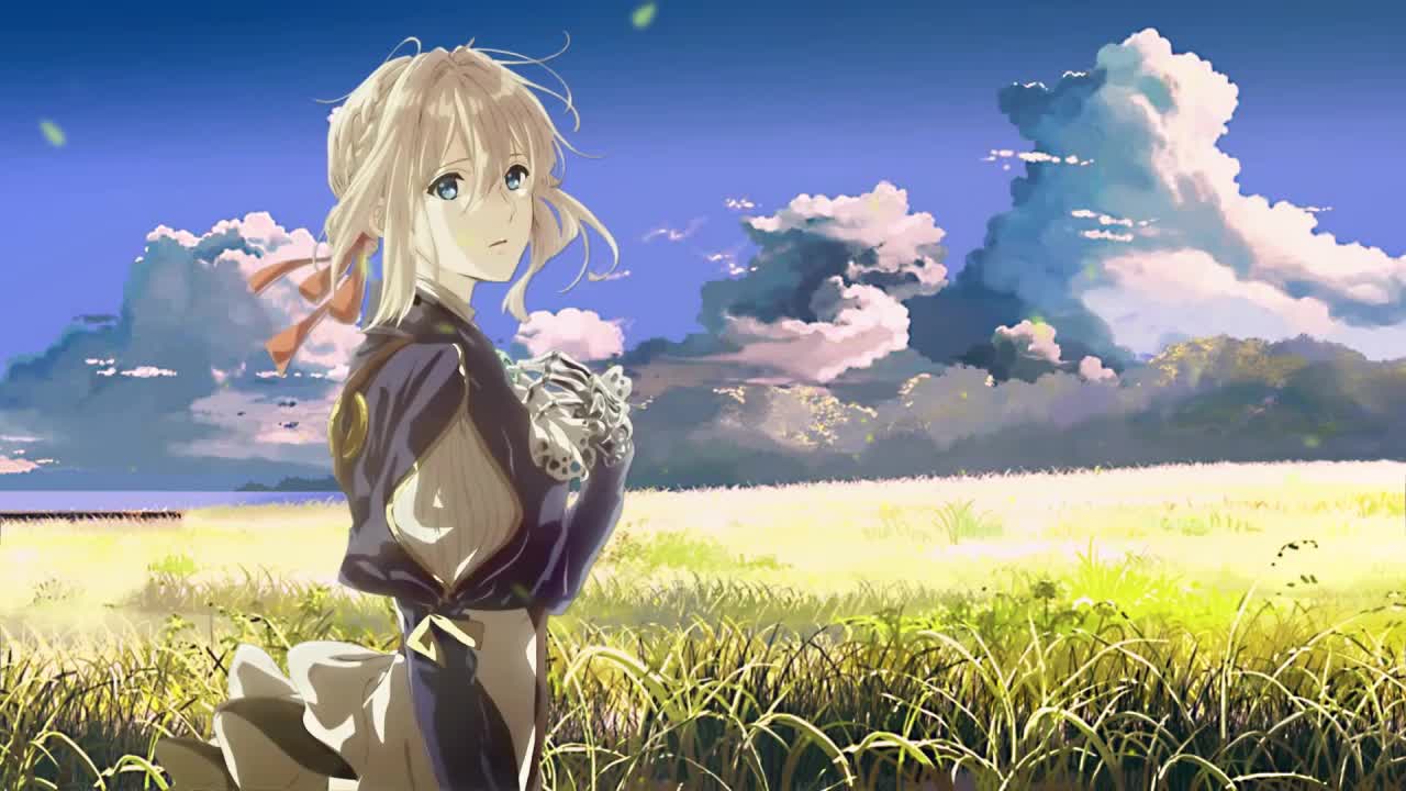1280x720 Violet In The Field Violet Evergarden HD Live Wallpaper For PC Live Wallpaper