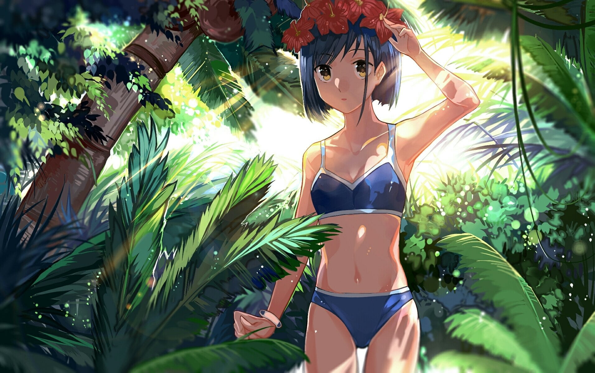 1912x1200 Free download. HD wallpaper: Anime, Darling in the FranXX, Bikini, Blue Hair, Girl, Ichigo (Darling in the FranXX)