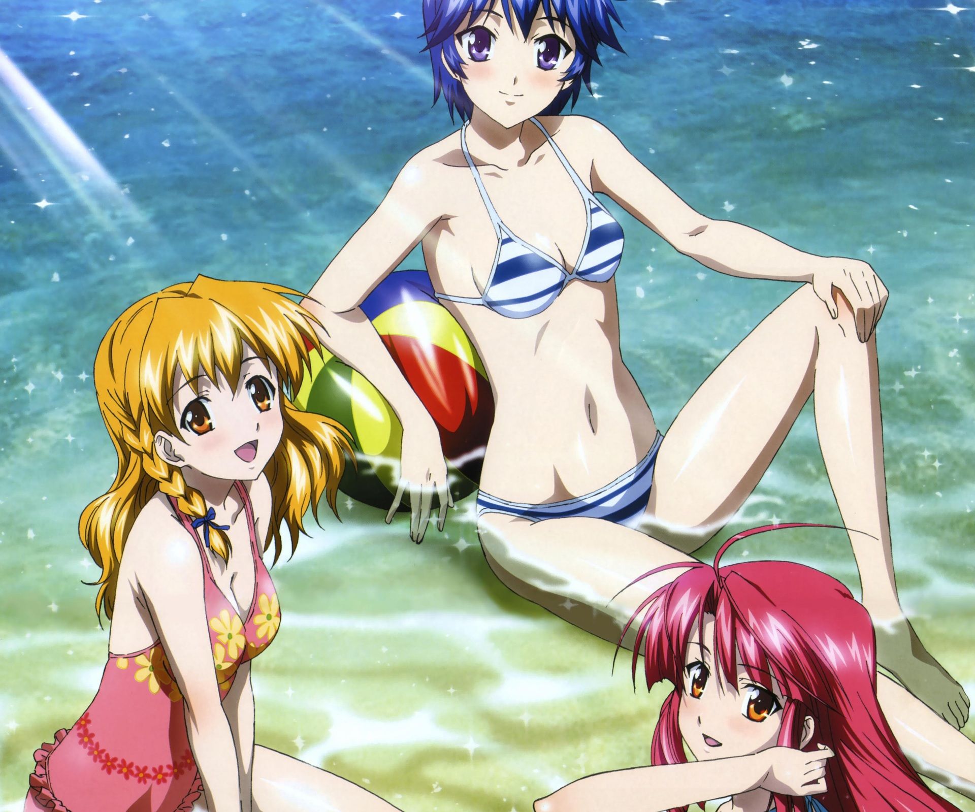 1920x1599 Desktop wallpaper: Anime, Kaze No Stigma, Ayano Kannagi, Bikini, Nanase Kudō, Yukari Shinomiya 4K free download for PC. 977133