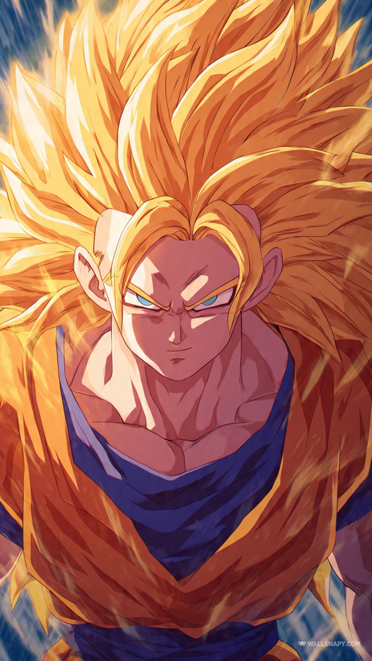 1440x2560 Goku ssj3 poster anime style dragon ball z wallpaper