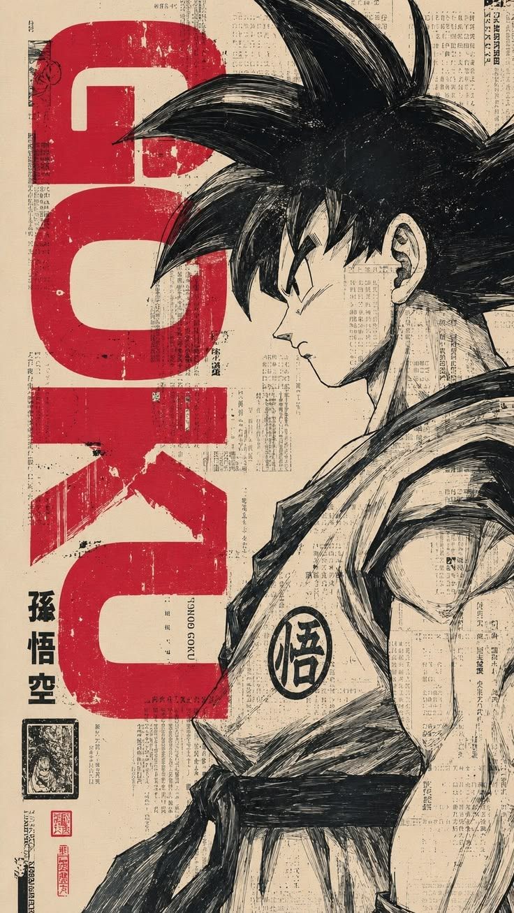 736x1307 Goku poster aesthetic anime. Dragon ball wallpaper 4k black and white, Poster of goku, Bd