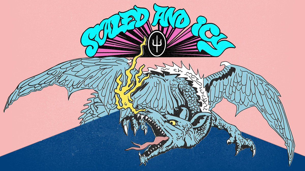 1200x675 Evan ⊬ on X: Scaled and icy poster, dragon based on an old walter crane picture #twentyonepilots #choker #shyaway #joshdun #tylerjoseph #scaledandicy #cliqueart / X
