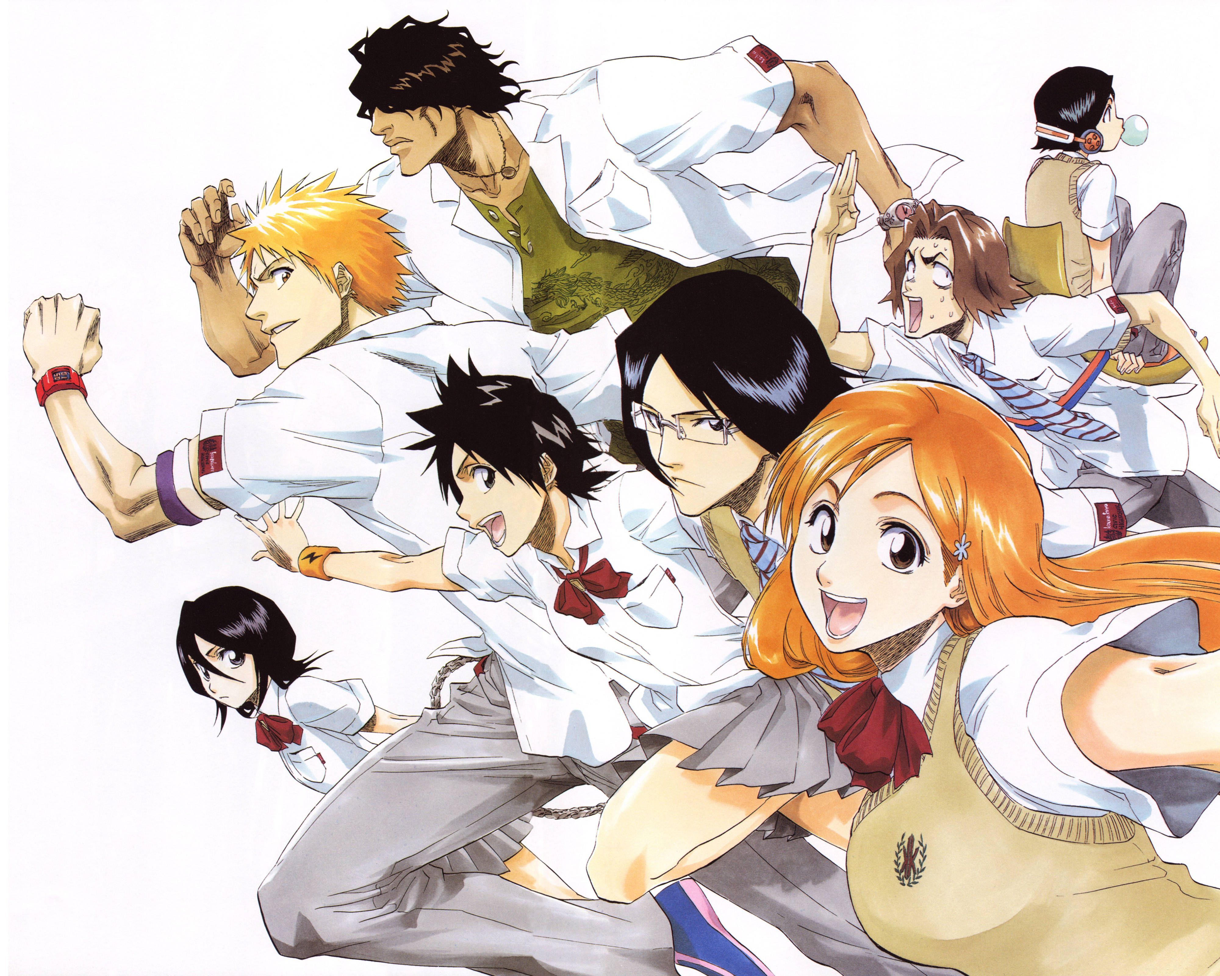 4000x3200 Download Bleach 4K Ultra HD Main Cast Digital Art Wallpaper