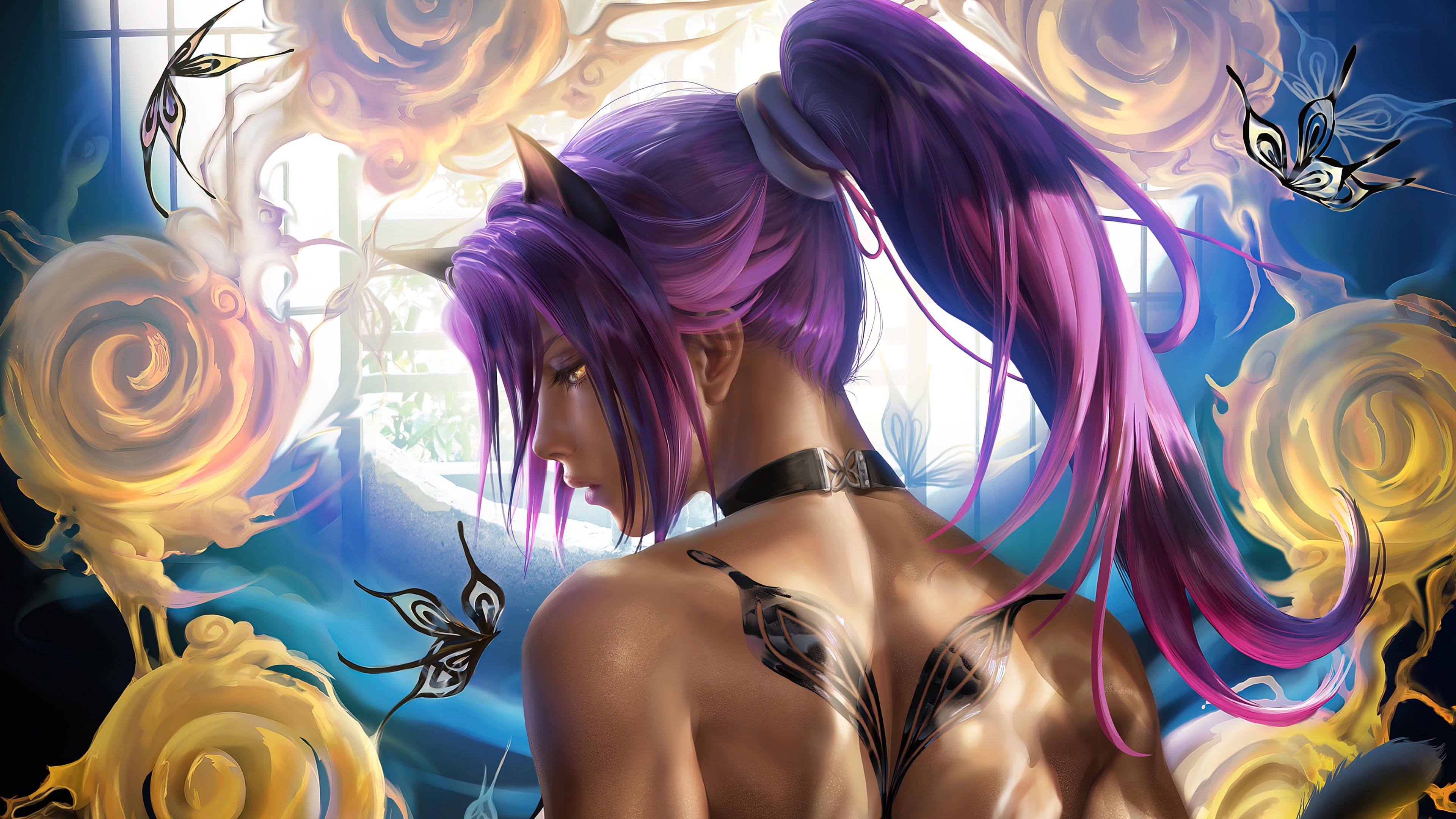 3840x2160 Download Yoruichi Shihouin Bleach 4K Ultra HD Digital Art Wallpaper