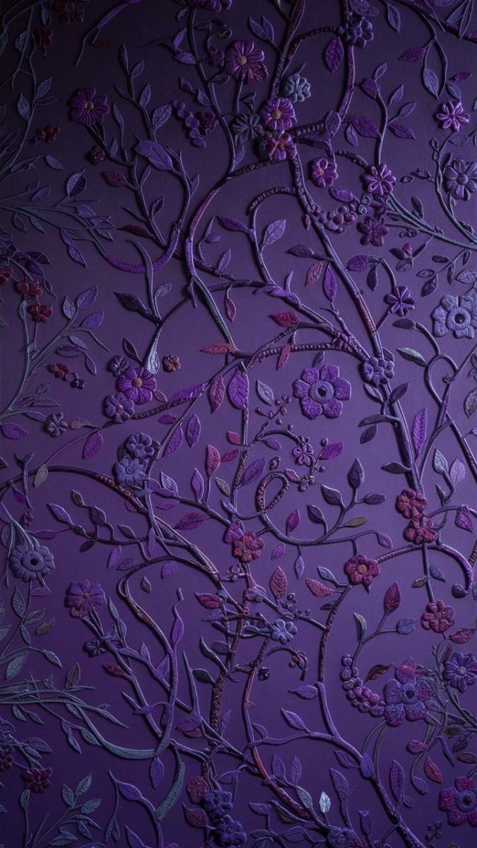 675x1200 Purple wallpaper for walls. Wallpaper color purple, Shades of purple wallpaper, Wallpaper floral purple