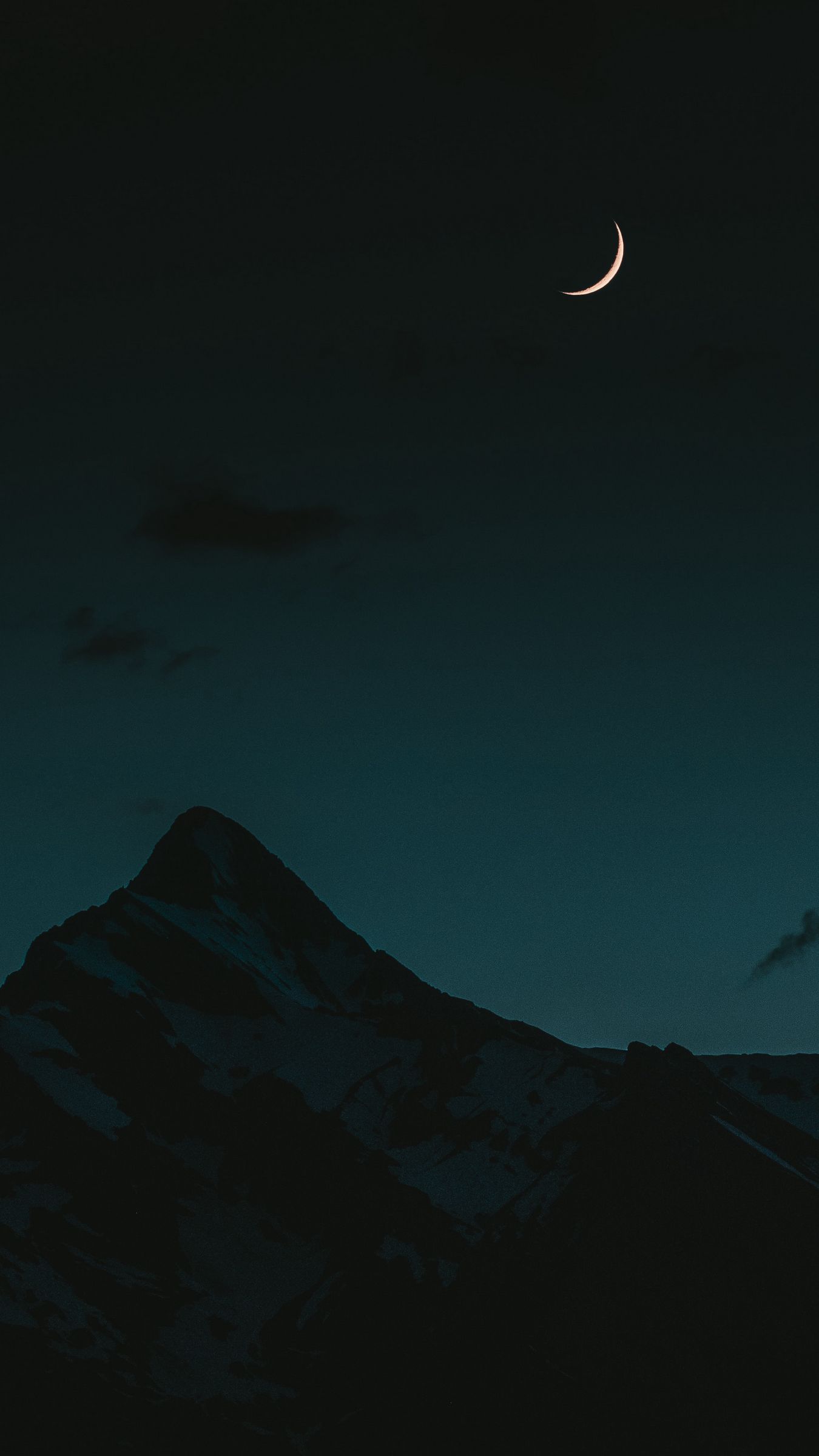 1350x2400 Download wallpaper 1350x2400 moon, mountains, night, sky iphone 8+/7+/6s+/for parallax HD background