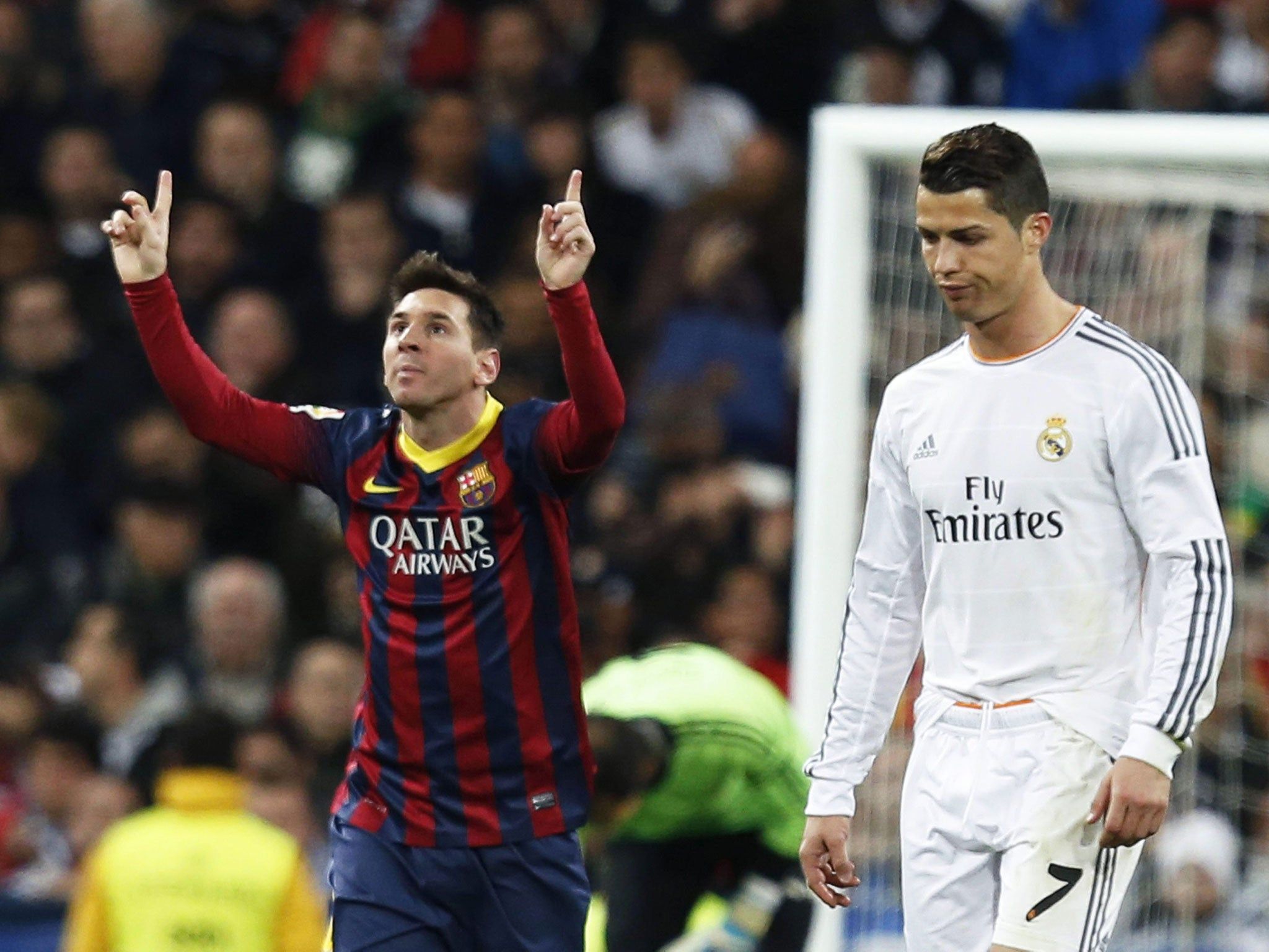 2048x1536 Real Madrid 3 Barcelona 4 Match Report: Lionel Messi Hat Trick Out Guns Cristiano Ronaldo In Seven Goal El Clasico Thriller