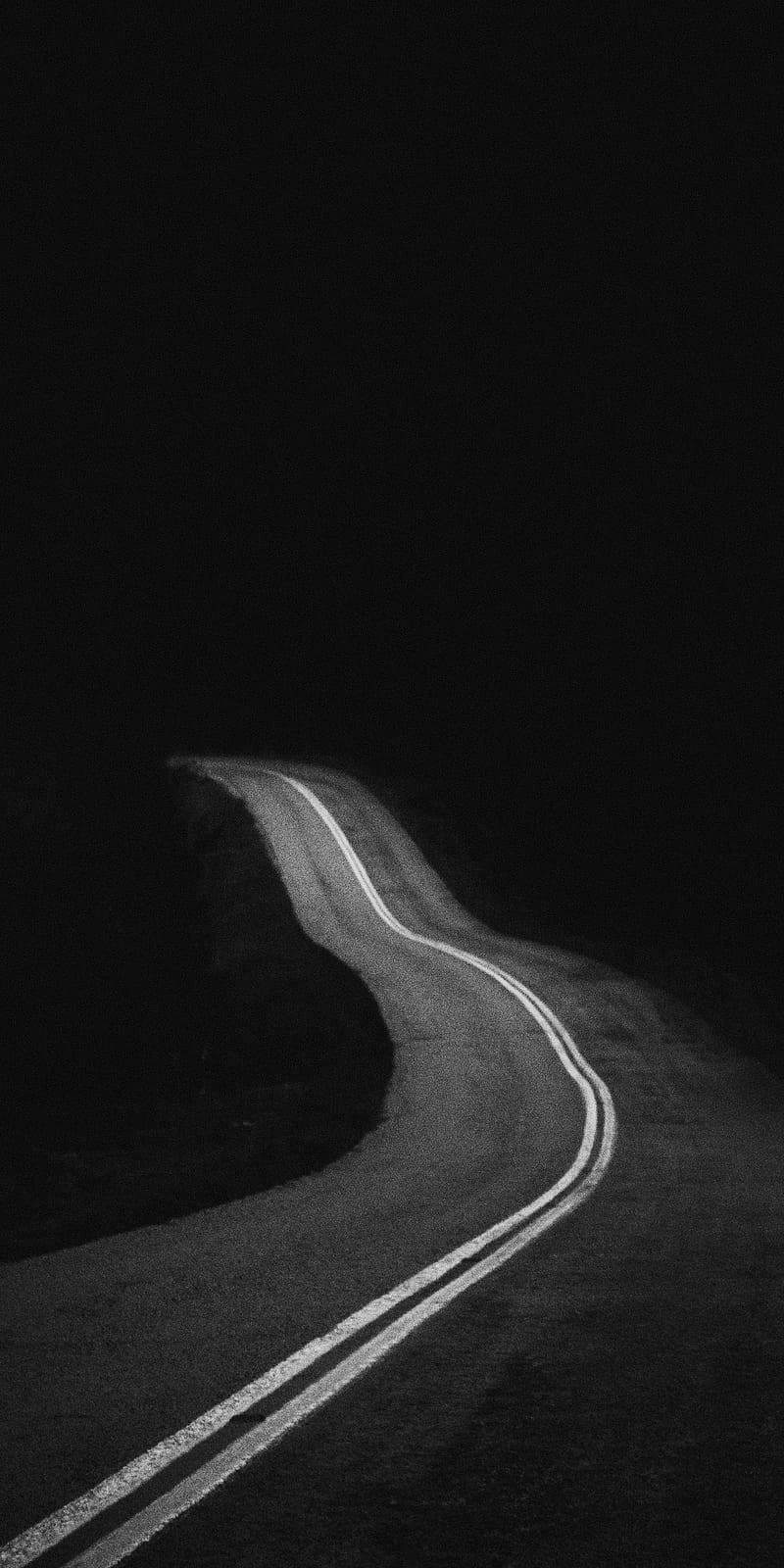 800x1600 Black, infinity, night, road, travel, HD phone wallpaper