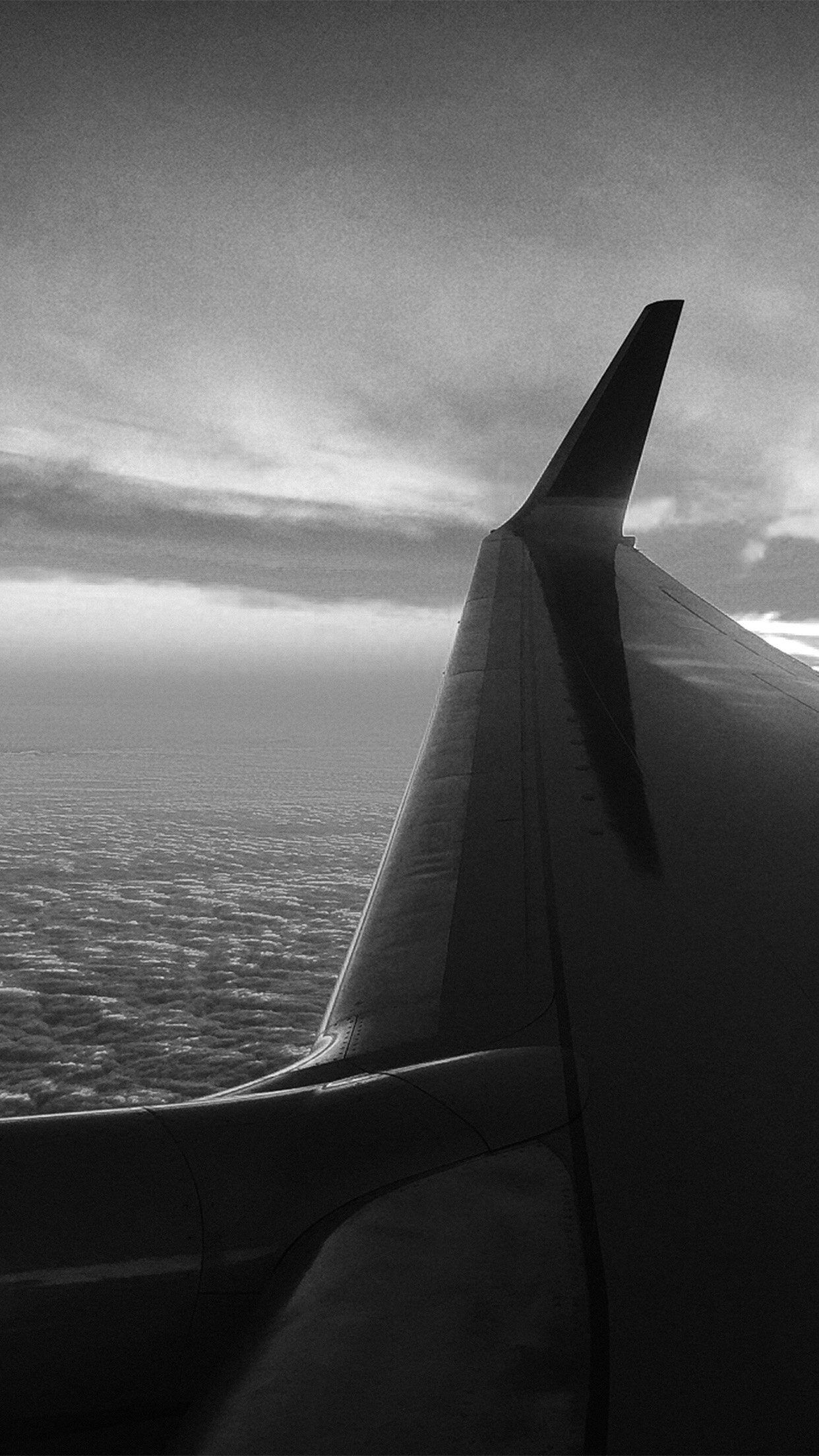 1242x2208 Fly Travel Sunset Red Nature Air Sky Bw Dark iPhone 7 Wallpaper