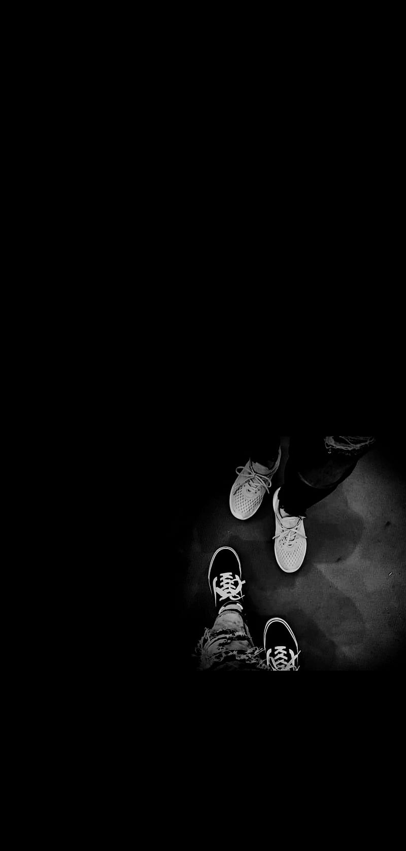 800x1674 Wall, adventure, black, black and white, dark, feet, lace, people, shoes, steps, HD phone wallpaper
