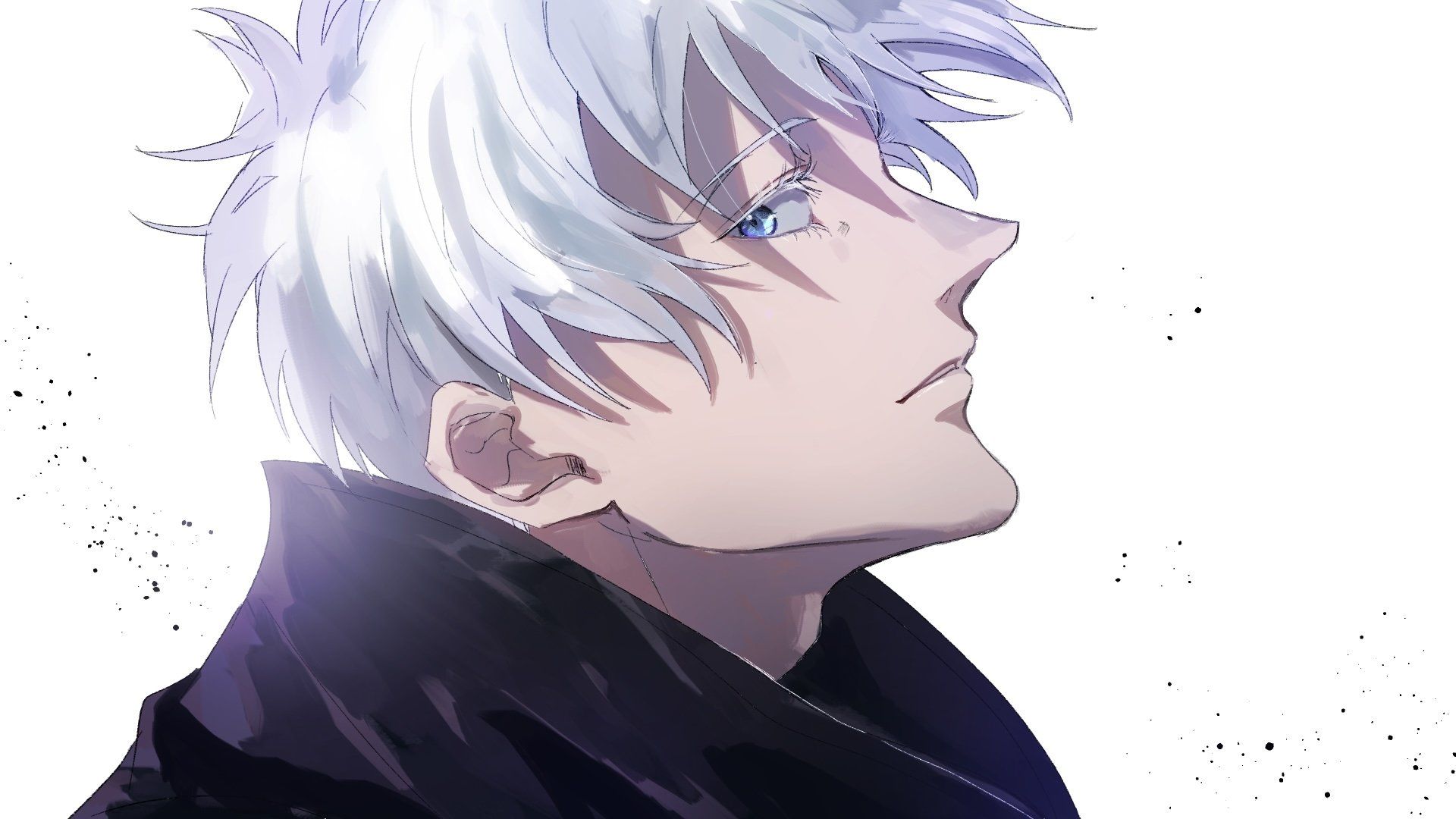 1920x1080 Download Blue Eyes White Hair Satoru Gojo Anime Jujutsu Kaisen HD Wallpaper by ちなx1080