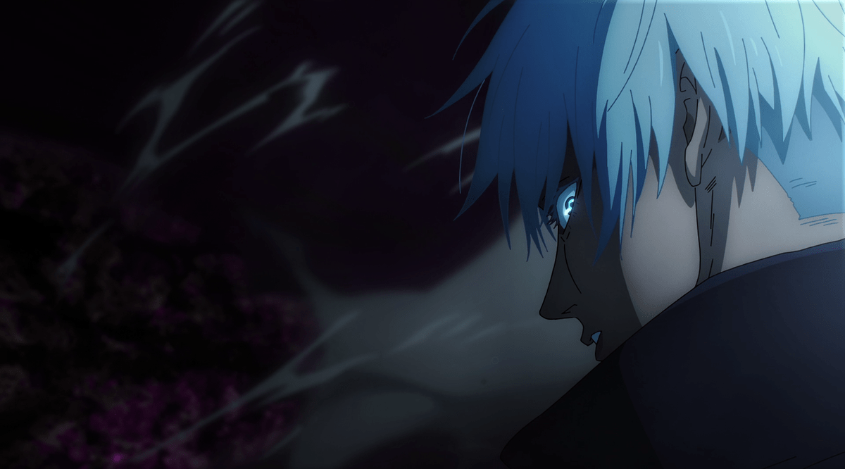 1200x666 Anime Jujutsu Kaisen Satoru Gojo Blue Eyes Glowing Gaming Mat Desk 2545