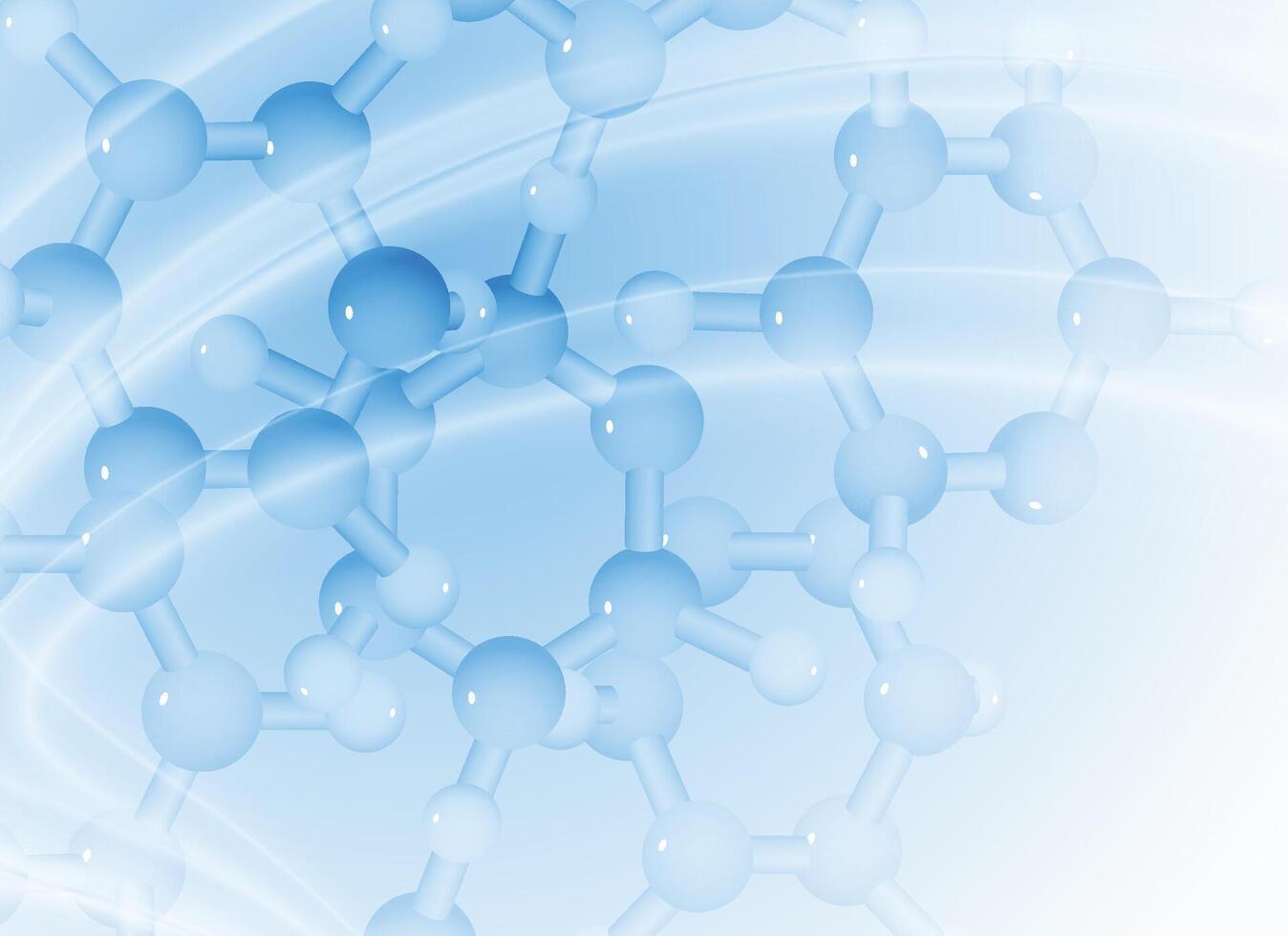 1348x980 Background with abstract molecules or atoms. Science or medical molecular structure