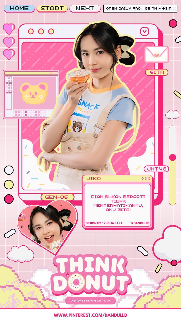 736x1309 Wallpaper Gita JKT48 Toko Donat