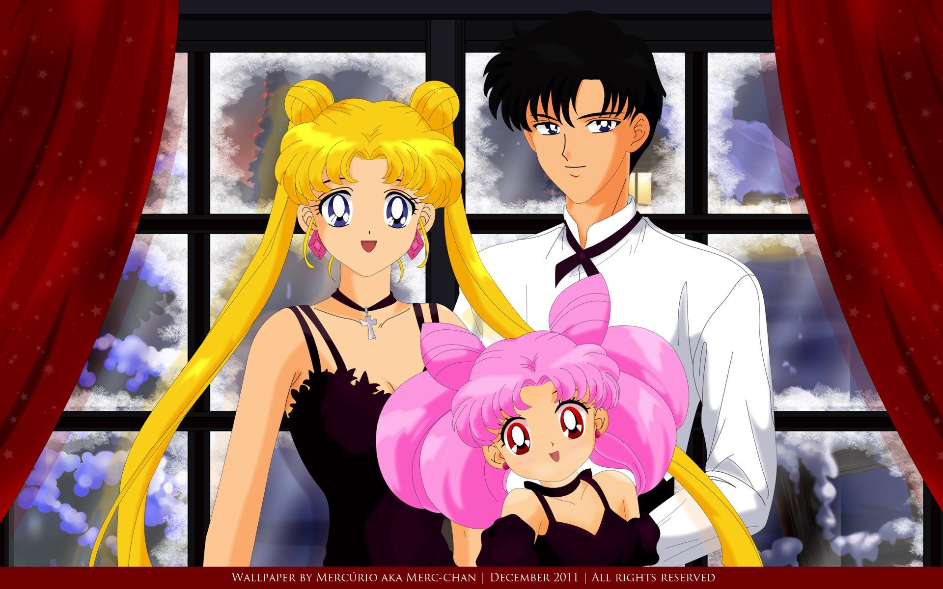 1920x1200 Download Mamoru Chiba Usagi Tsukino Chibi Usa Anime Sailor Moon HD Wallpaper By Merc Chanx1600