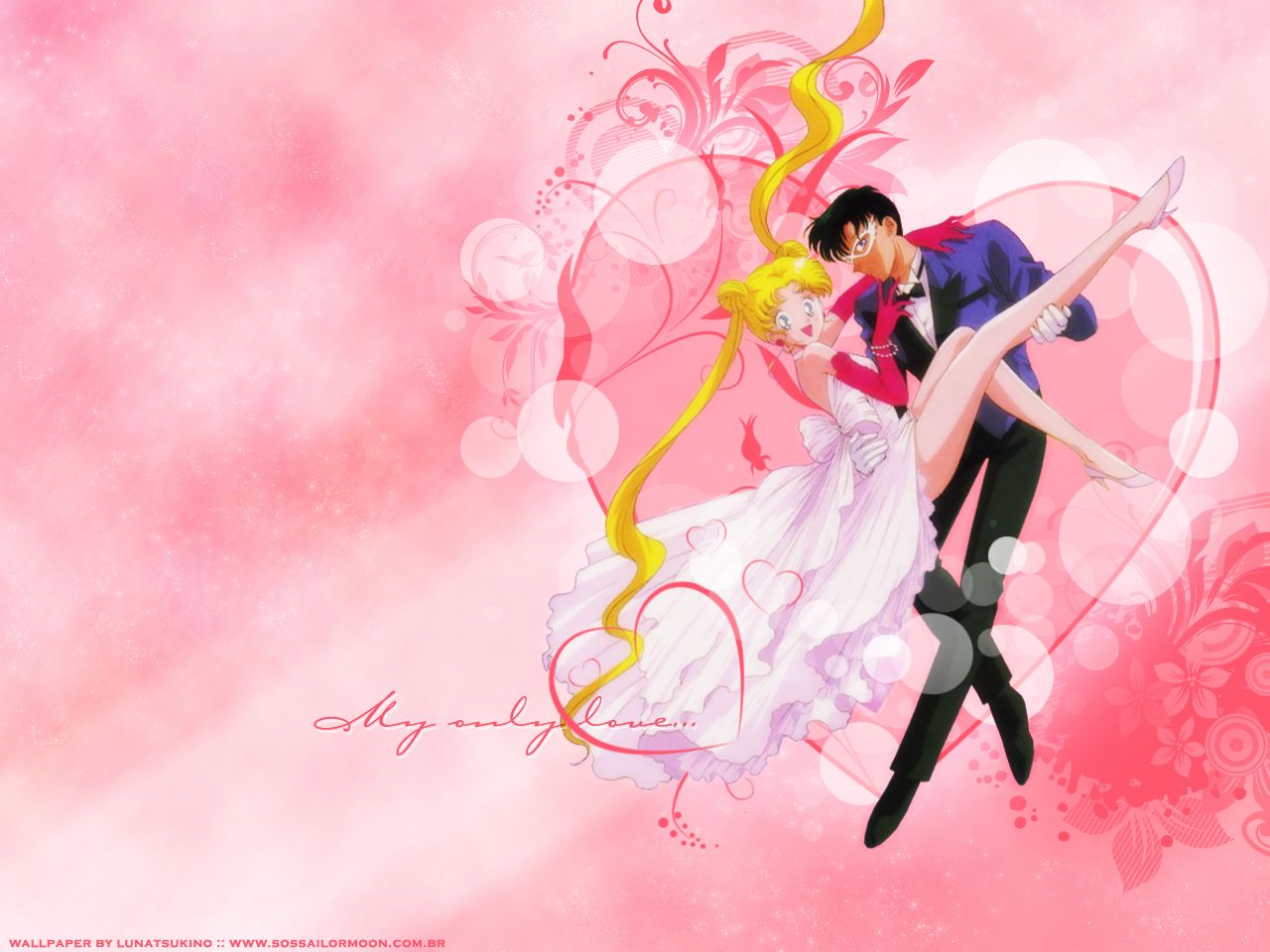 1280x960 Tuxedo Mask X Sailor Moon Wallpaper