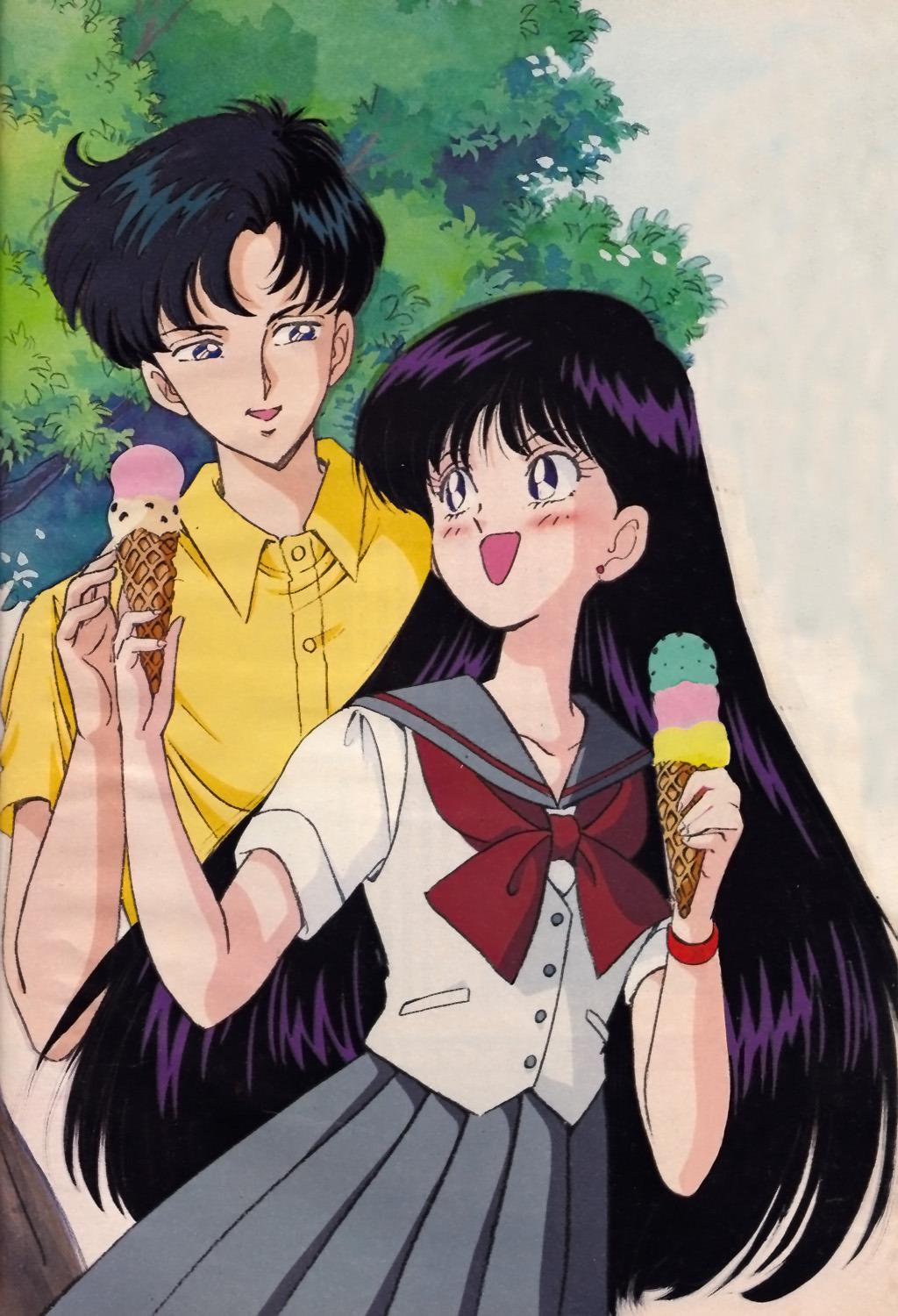1024x1500 90's Sailor Moon Anime: Mamoru Chiba And Rei Hino On A Date. Animage (07 1992) By Ikuko Itoh. What Do You Think Of This Coupling Pairing Shipping?