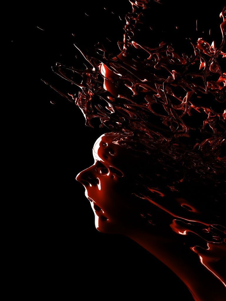 768x1024 Scary Blood Wallpaper
