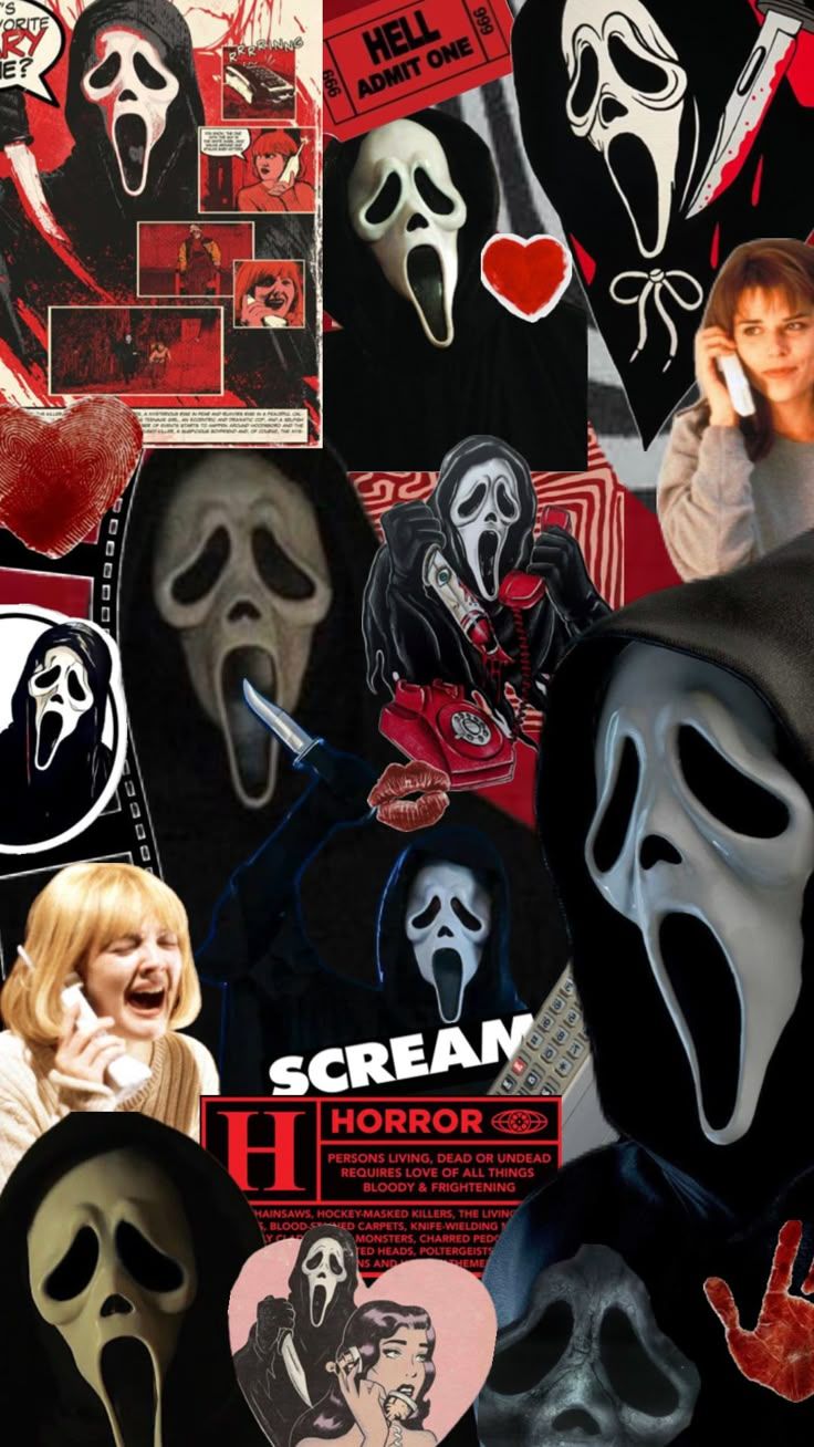 736x1308 scream Movie Poster. Ghost face wallpaper aesthetic iphone, Y2k wallpaper ghost face, Ghost face phone