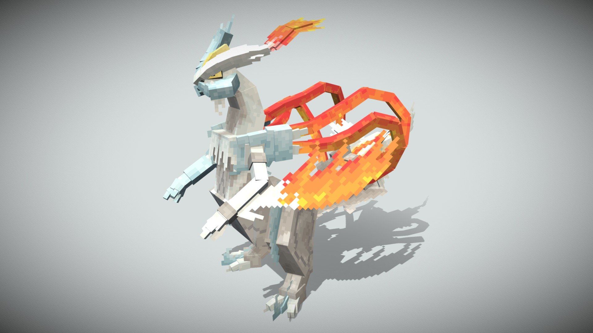 1920x1080 Kyurem white Cobblemon Style model by AGA_0 [39c8ed2]