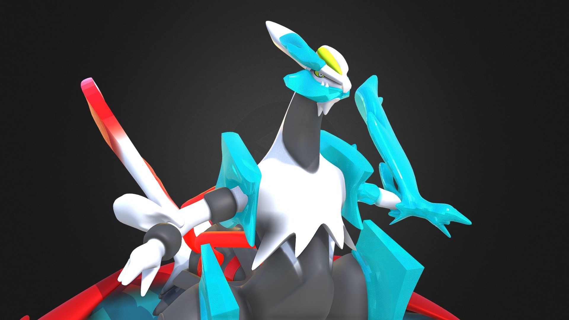 1920x1080 White Kyurem model by Yunix [e1b01d5]