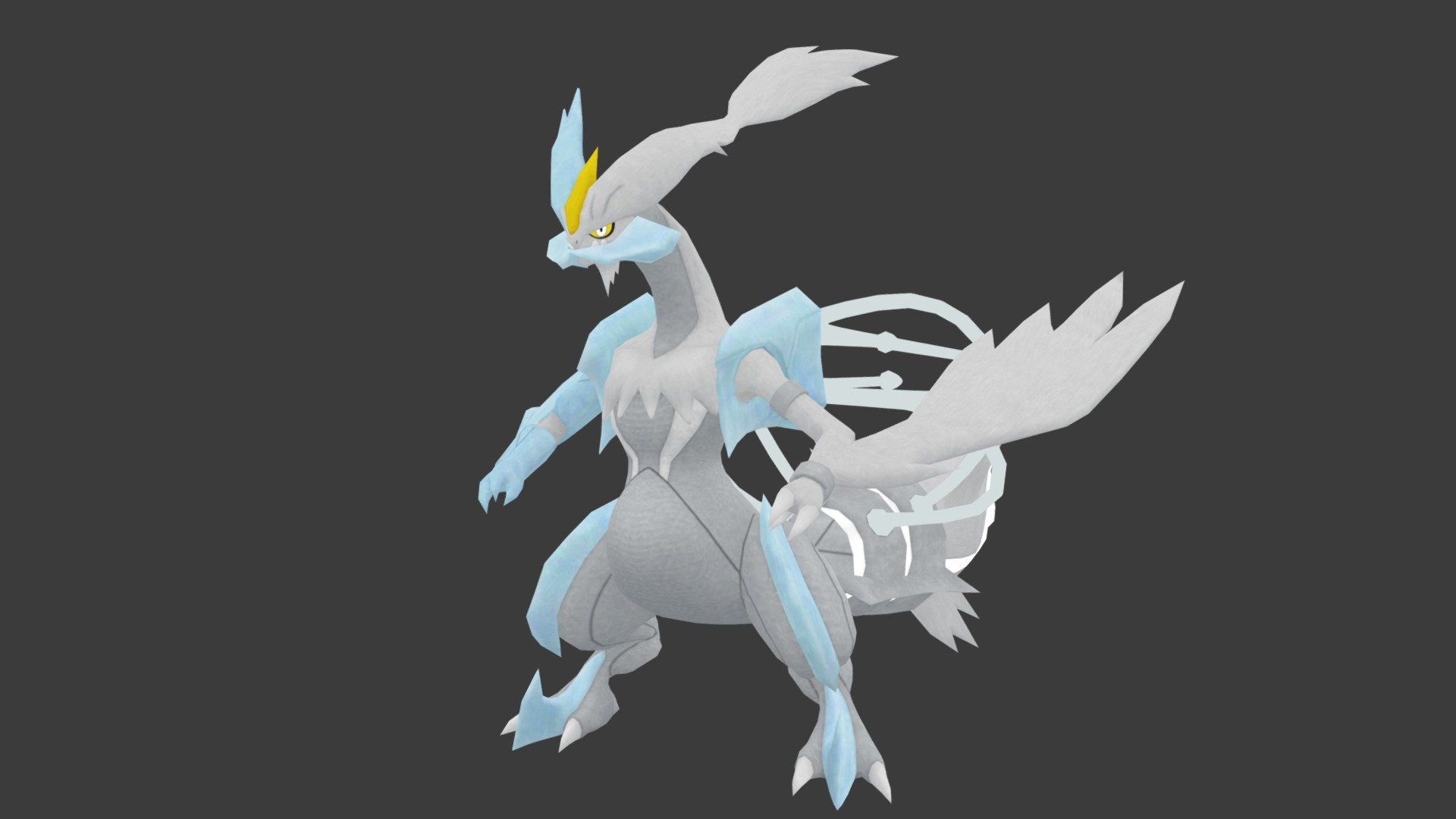1920x1080 White Kyurem Free 3D model by Mariokart07 [cc27fc8]