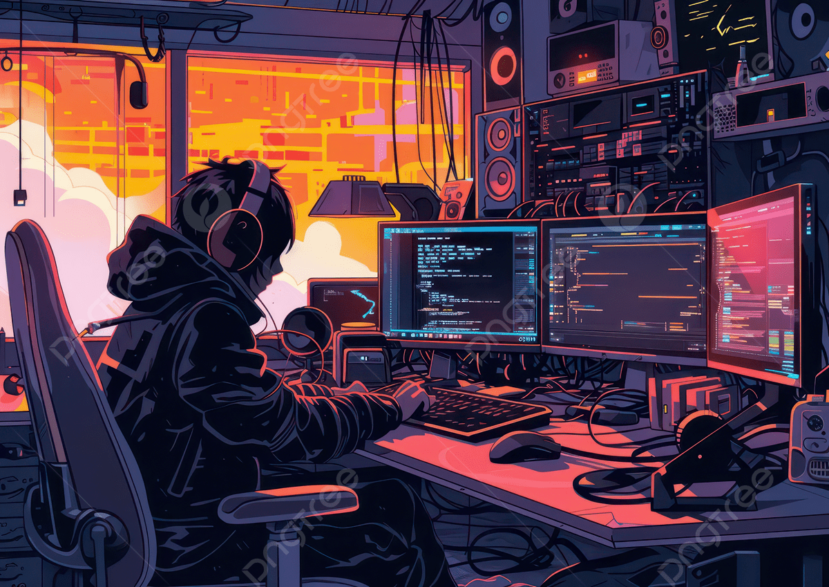 1200x849 A Person Using Multiple Monitors In Tech Filled Room Immorsed Coding And Digital Work, Technology, Coding, Monitors Background Image And Wallpaper for Free Download