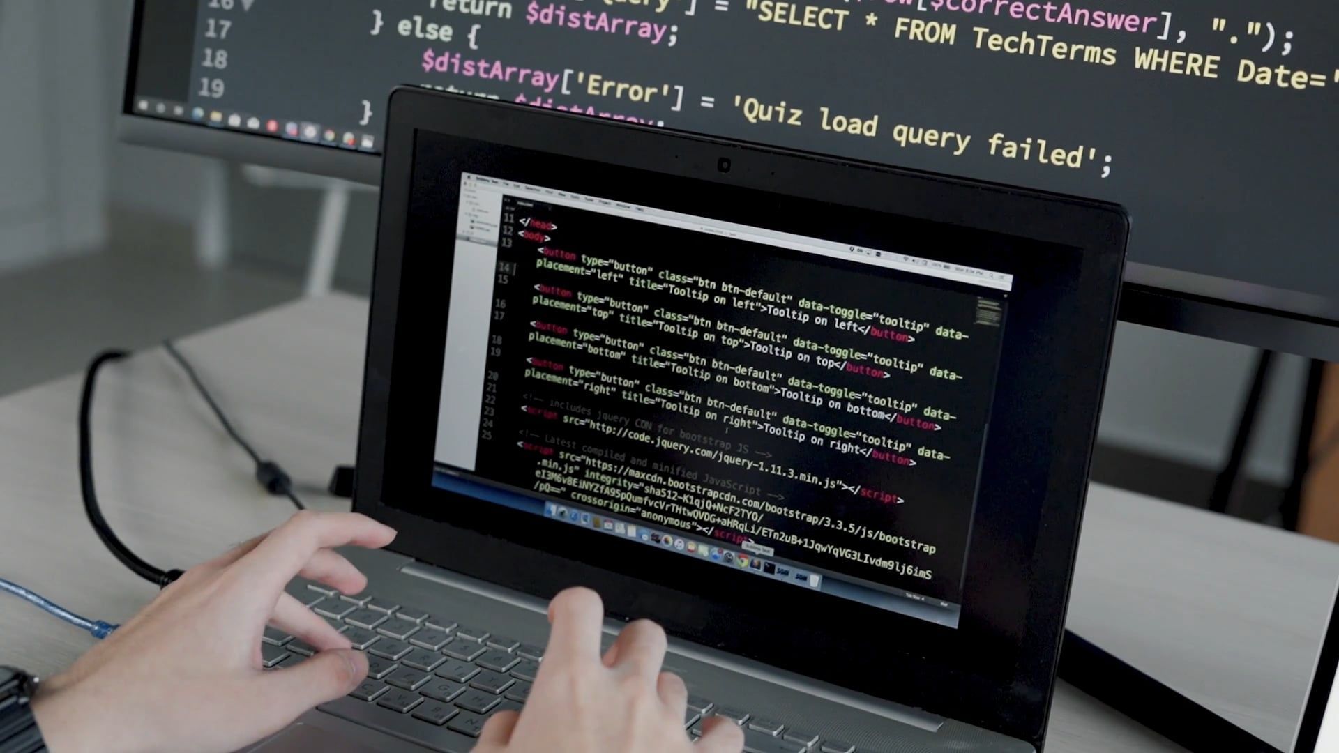 1920x1080 Man Coding In His Laptop Free Stock Video Footage, Royalty Free 4K & HD Video Clip