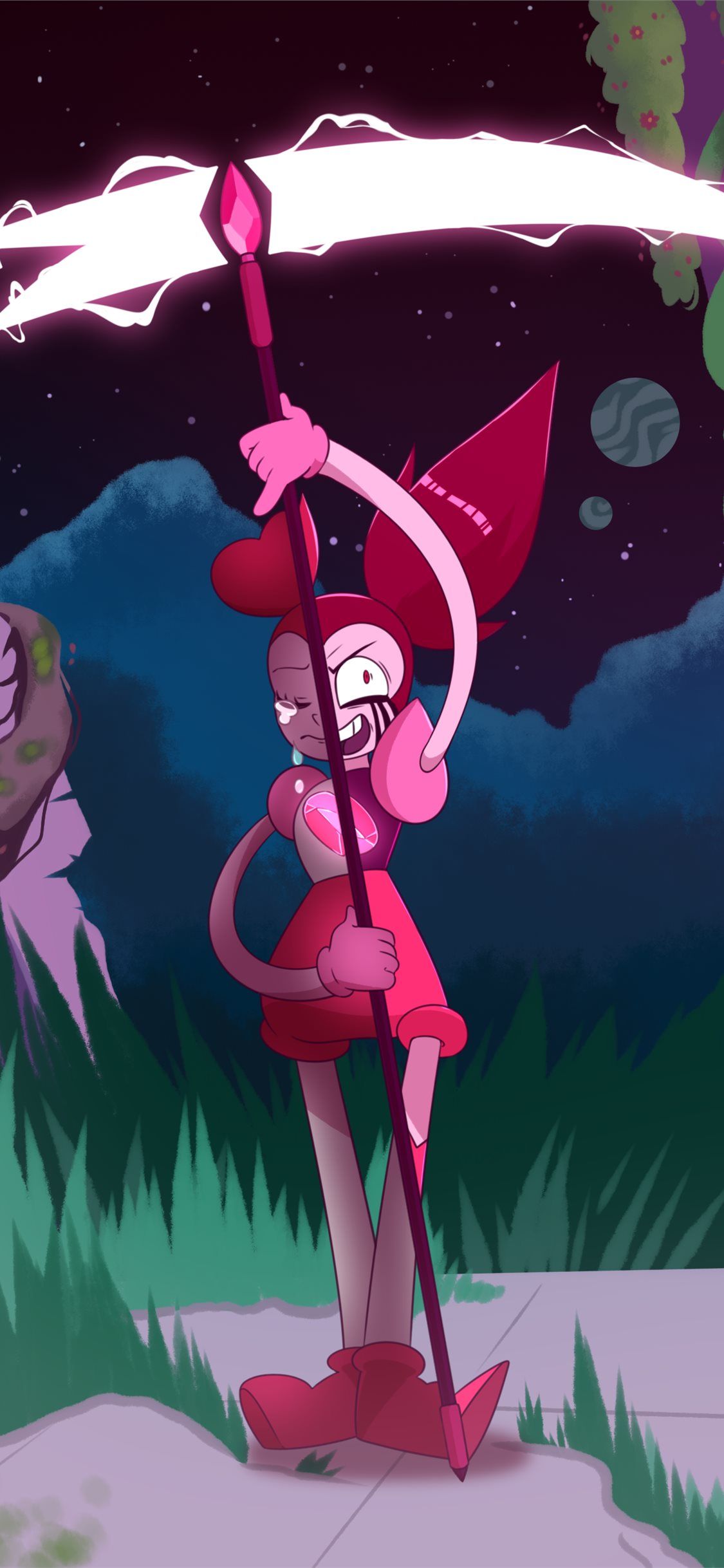 1125x2436 Steven Universe Spinel on afari iPhone Wallpaper Free Download
