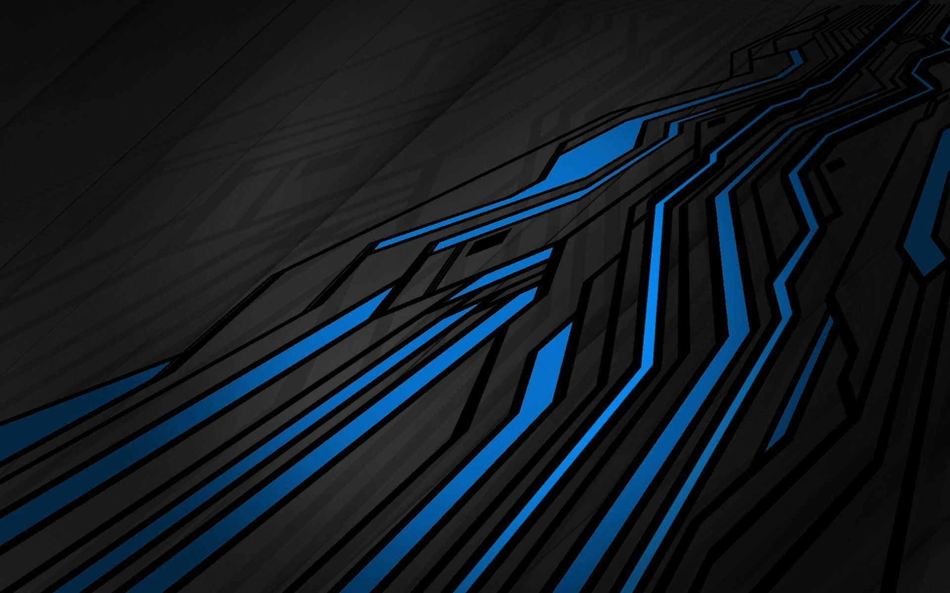 1920x1200 Sleek Abstract Black & Blue HD Wallpaper