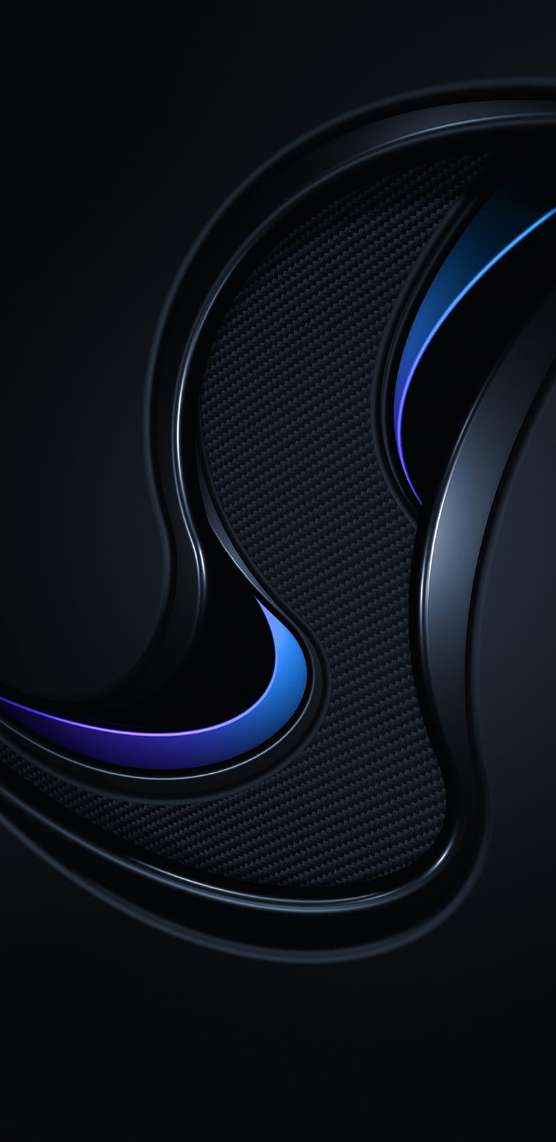 800x1644 Blue and purple, black, blue, purple, HD phone wallpaper