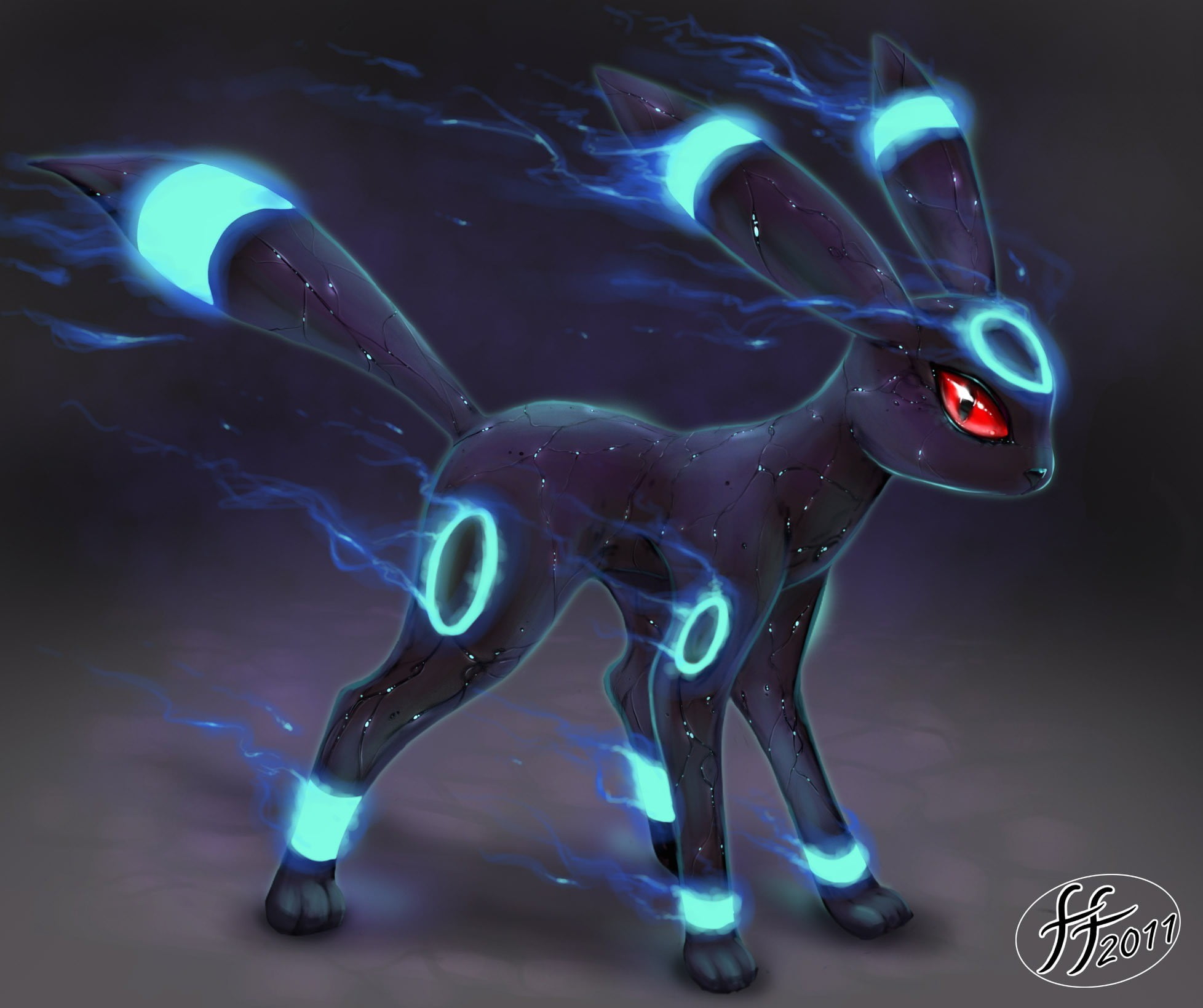 1956x1638 Wallpaper of black and blue Pokemon character HD wallpaper