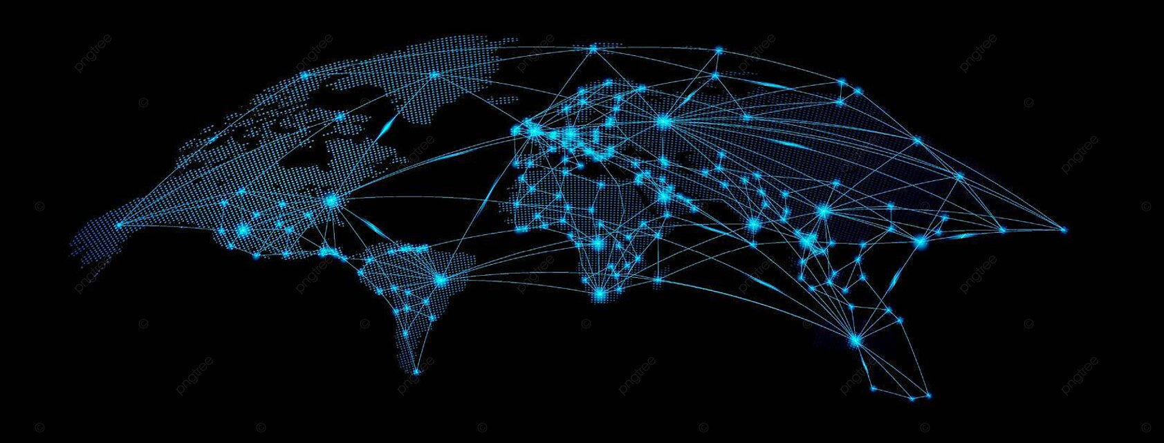 1683x641 Futuristic Blue World Map With Social Network Cyber Sphere Geometric Vector, Cyber, Sphere, Geometric Illustration Background And Wallpaper For Free Download