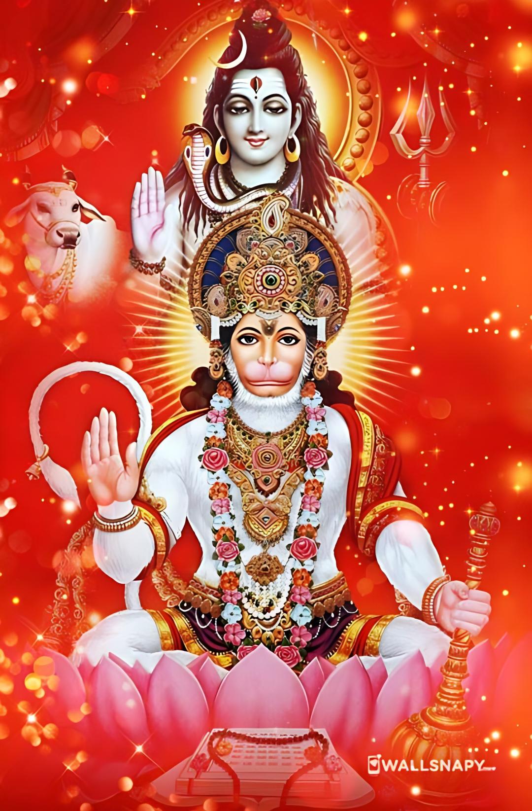 1080x1645 New hanuman with shiva mahadev HD image wallpaper