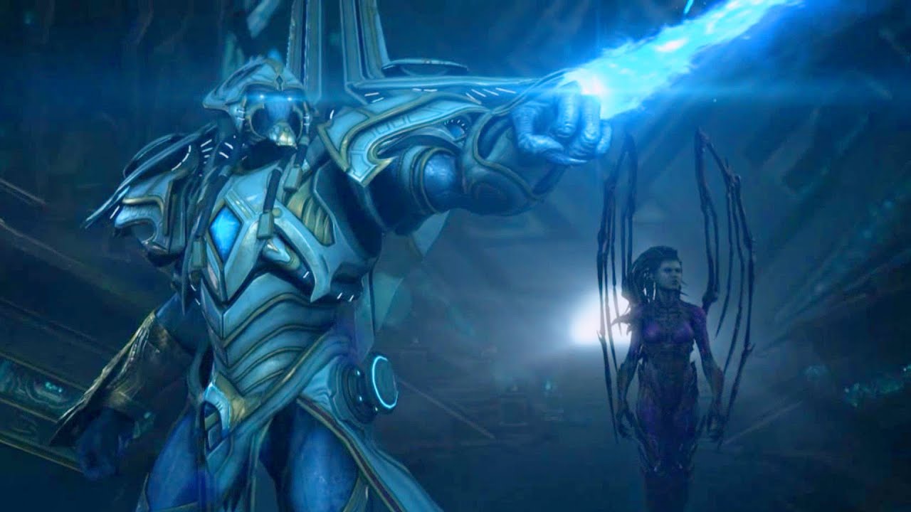 1280x720 Infinite Cycle: Artanis and Kerrigan Explore Temple of Unification (Starcraft 2. Protoss)
