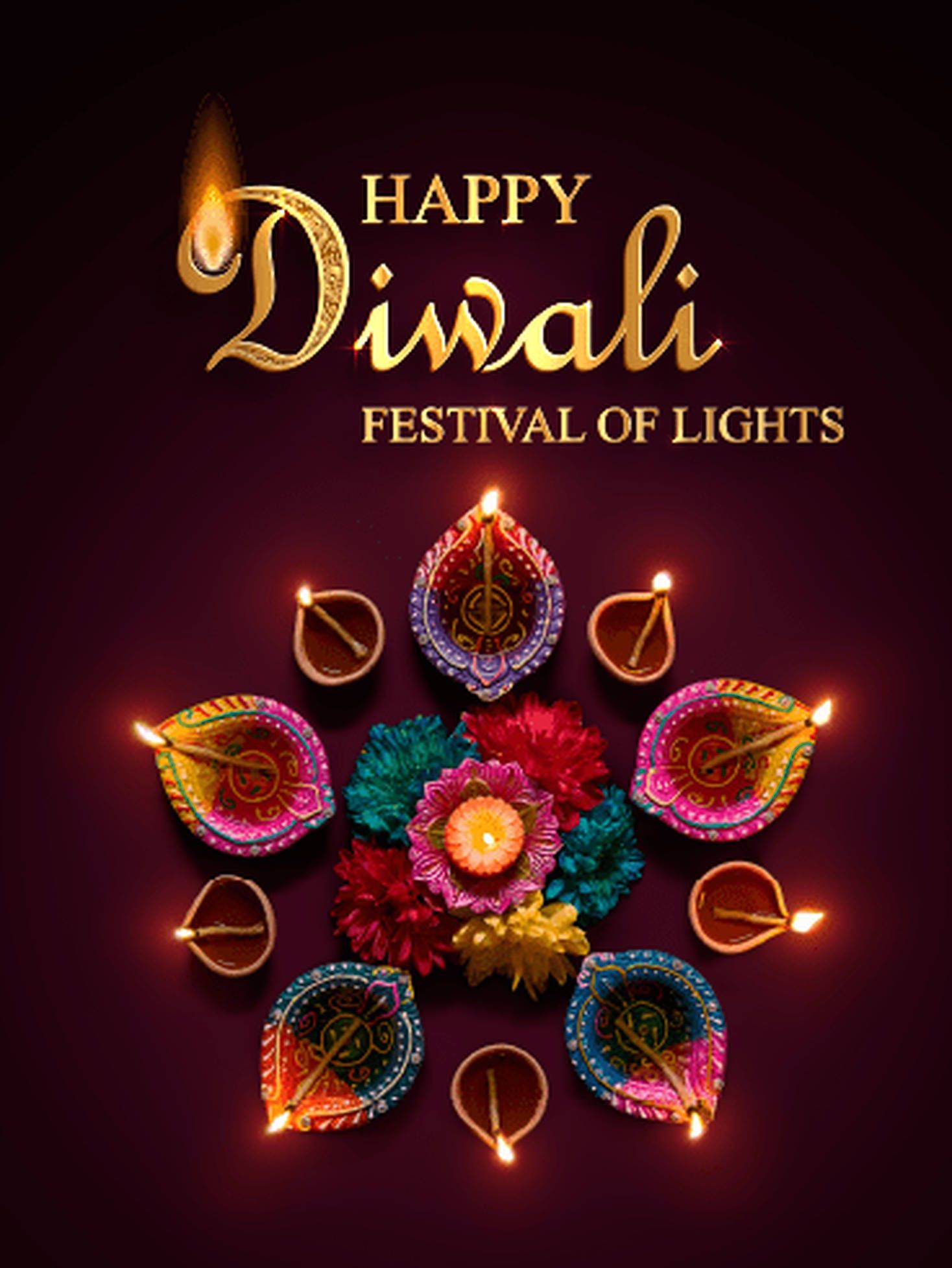 1468x1955 Download Diwali Greeting Card Wallpaper