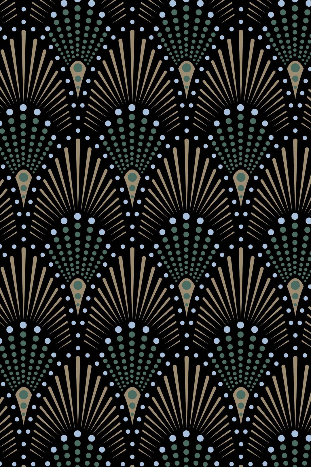1080x1620 Classical design art deco wallpaper with dark background