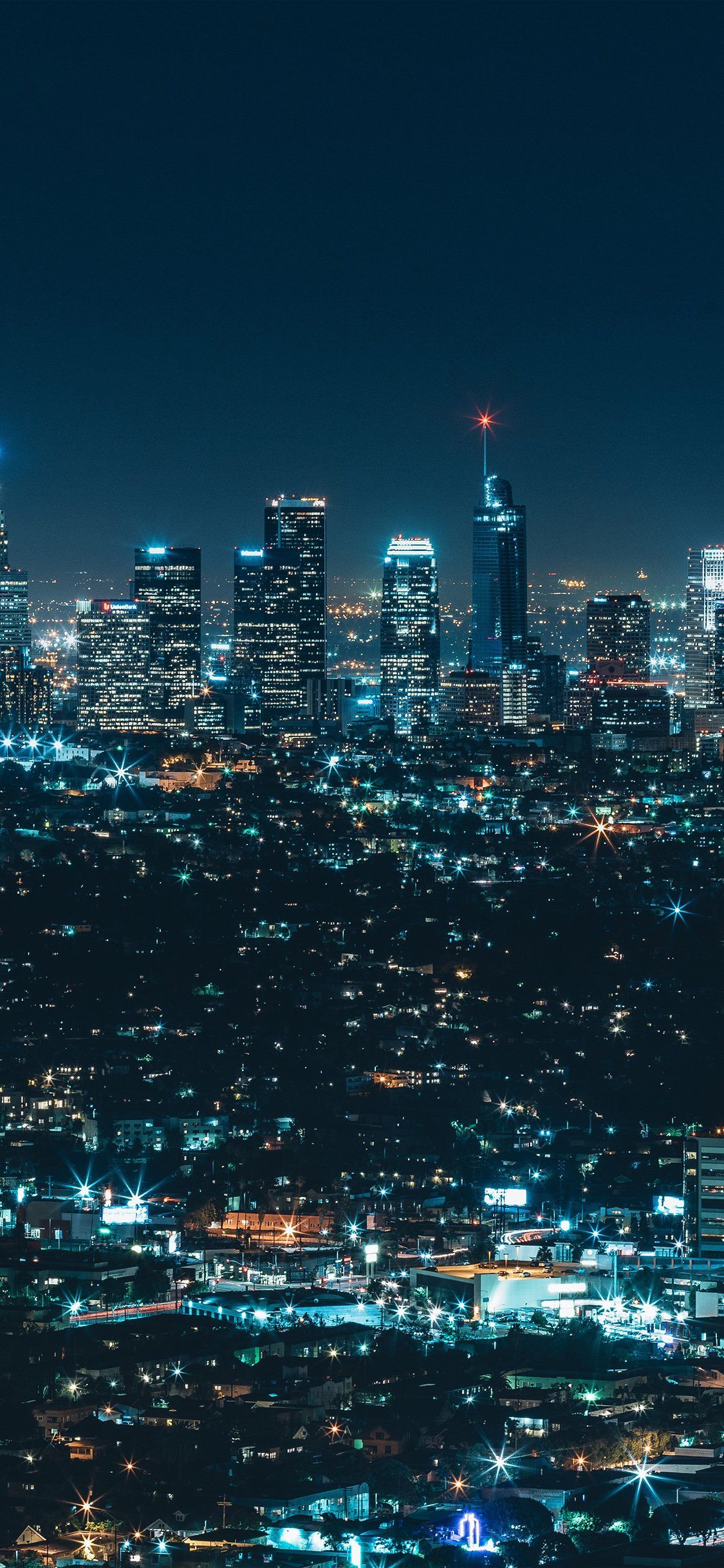 1125x2436 City View Night Architecture Building Dark iPhone Wallpaper