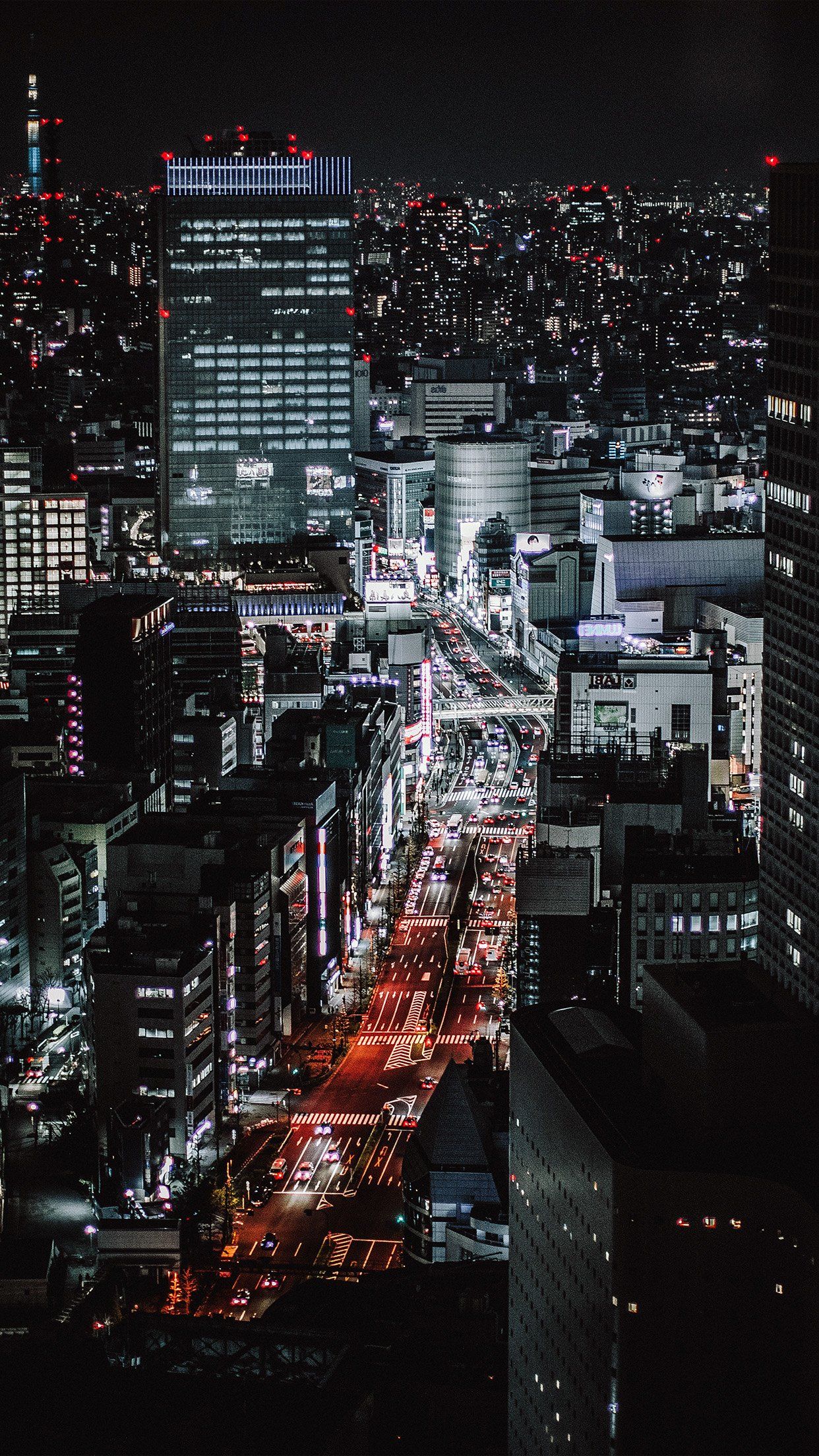 1242x2208 City Architecture Nature Night Dark iPhone 7 Wallpaper