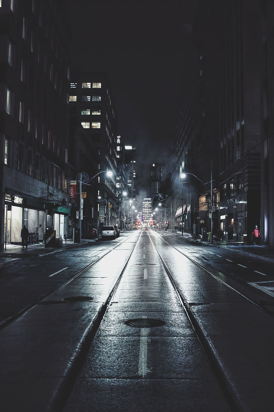 910x1365 view, road, night time, night, dark, nightlife, city at night, urban