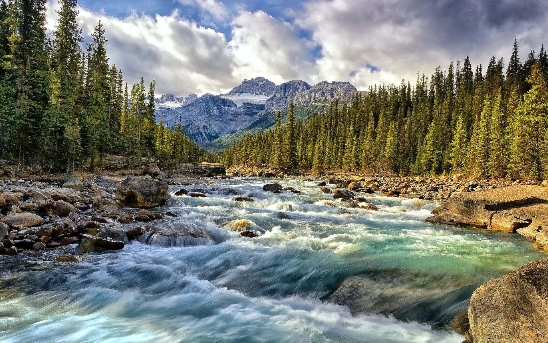 1920x1200 alberta, Canada, River, Mountain Wallpaper HD / Desktop and Mobile Background